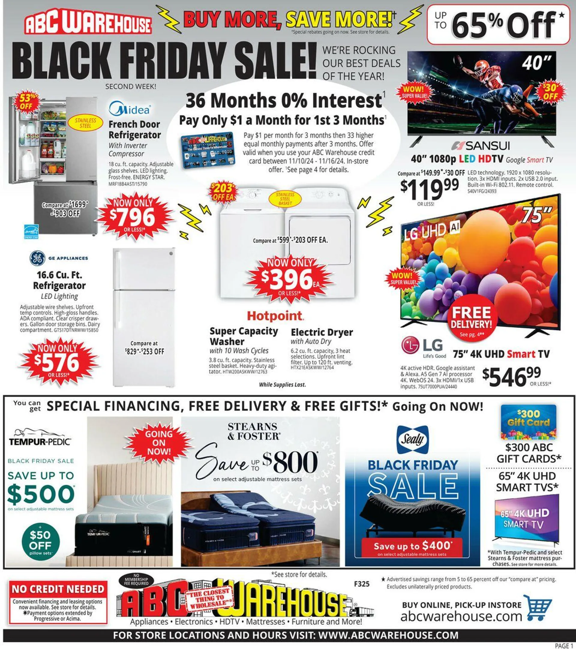 ABC Warehouse Current weekly ad - 1