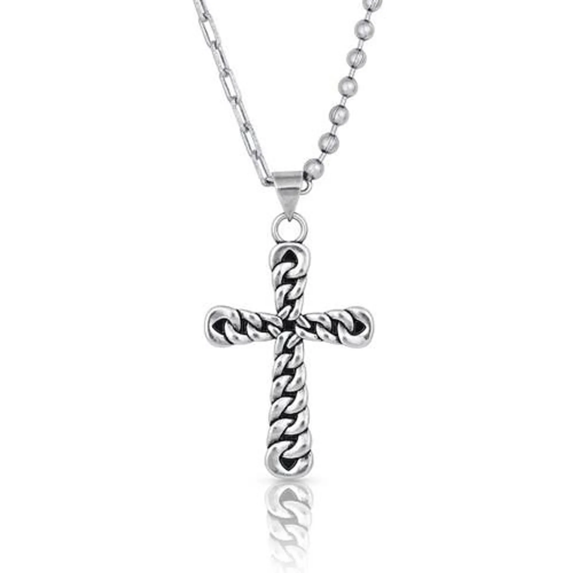 Montana Silversmiths Strongly Linked Cross Necklace