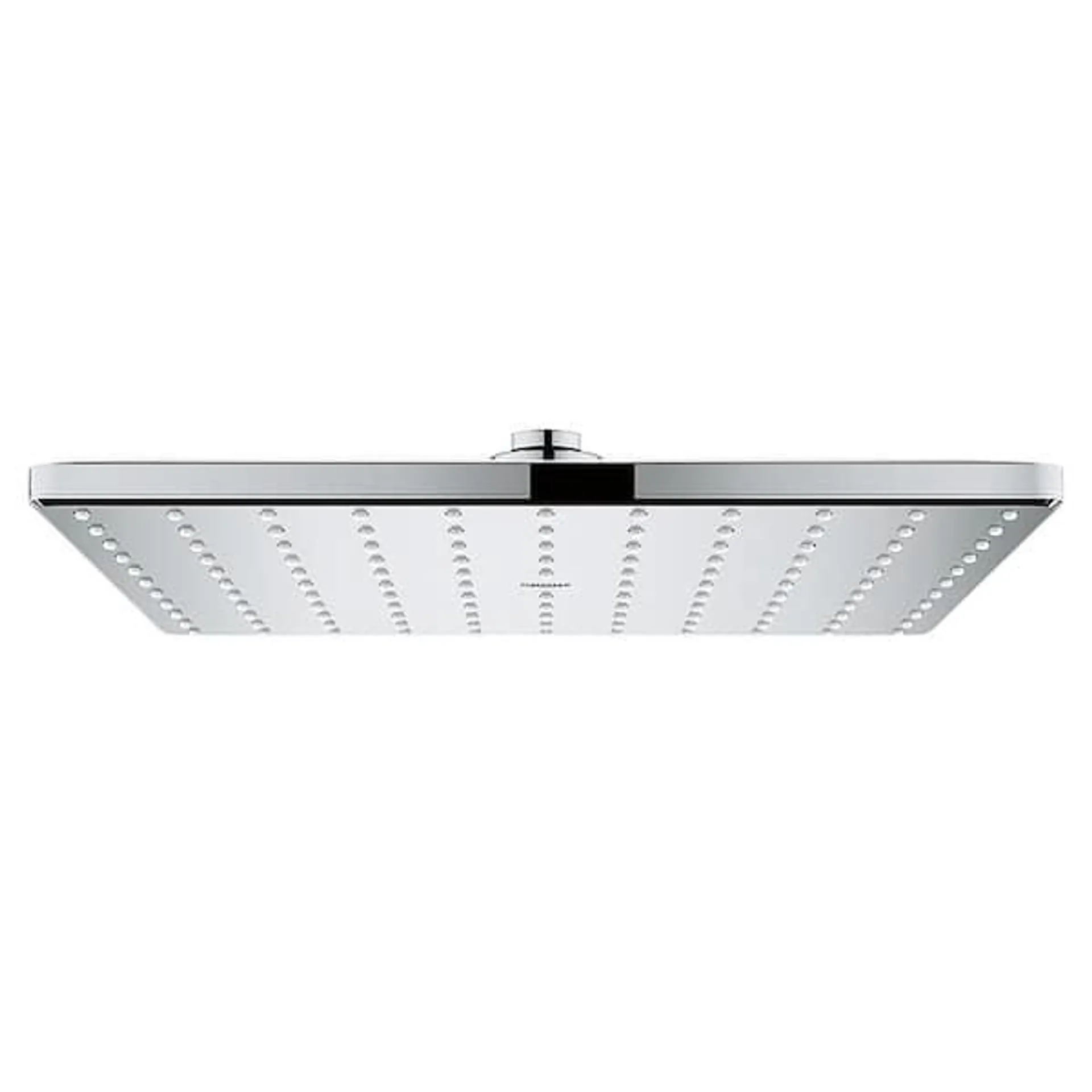 1-Spray 12.2 in. Single Ceiling Mount Fixed Rain Shower Head in Starlight Chrome
