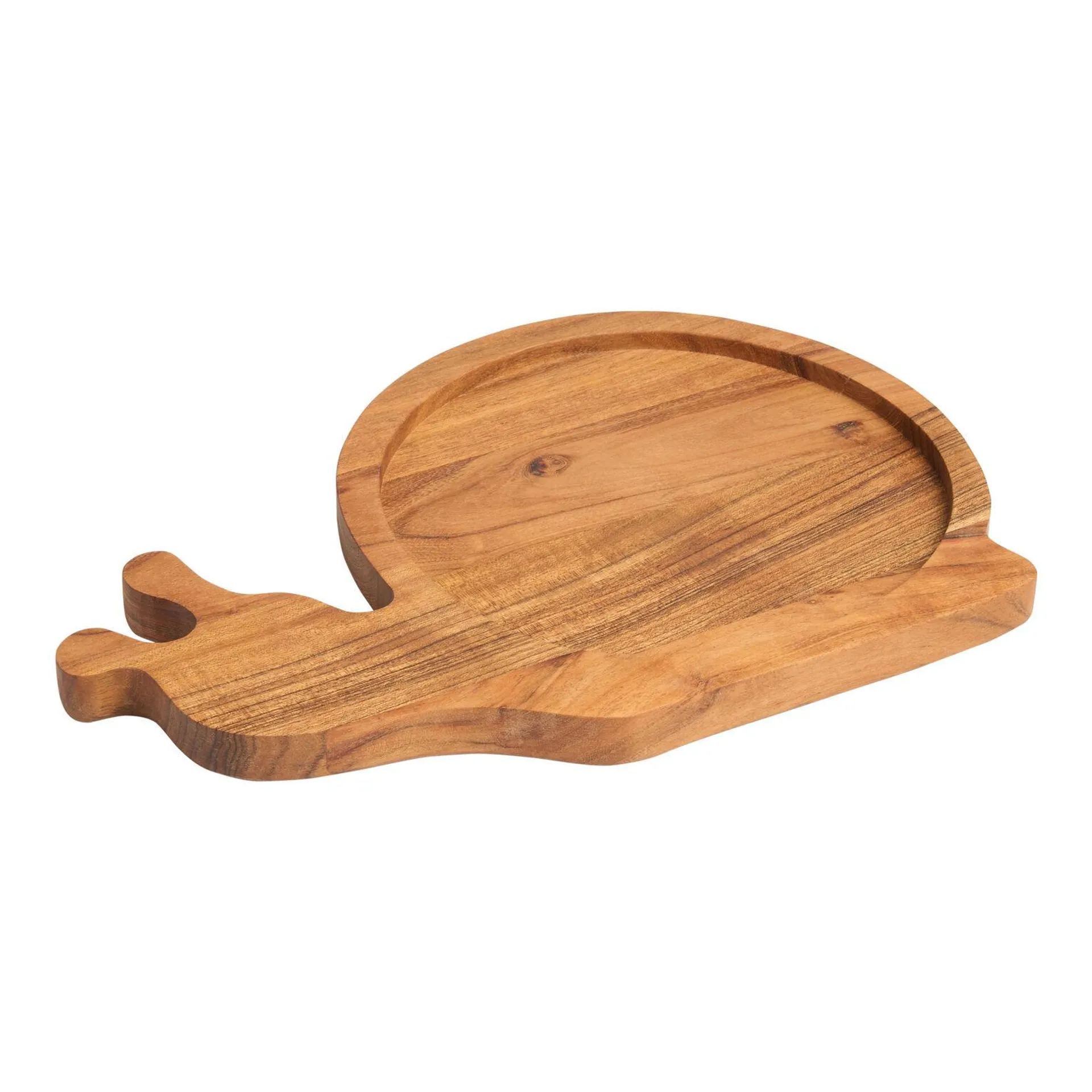 Acacia Wood Snail Figural Serving Board