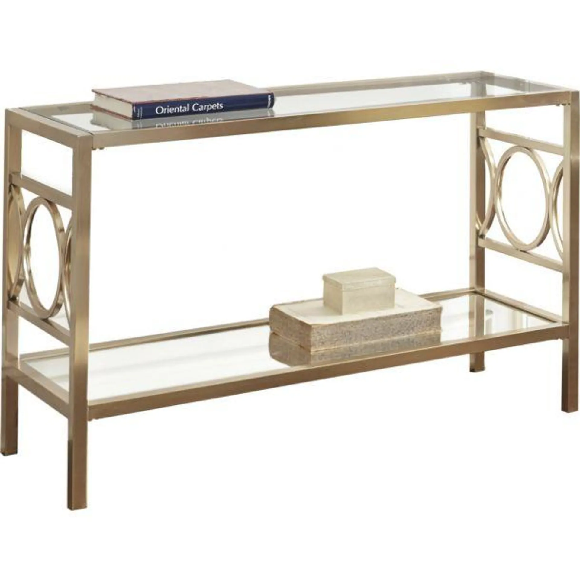 Olympia 47" Sofa Table by Steve Silver Company - Gold