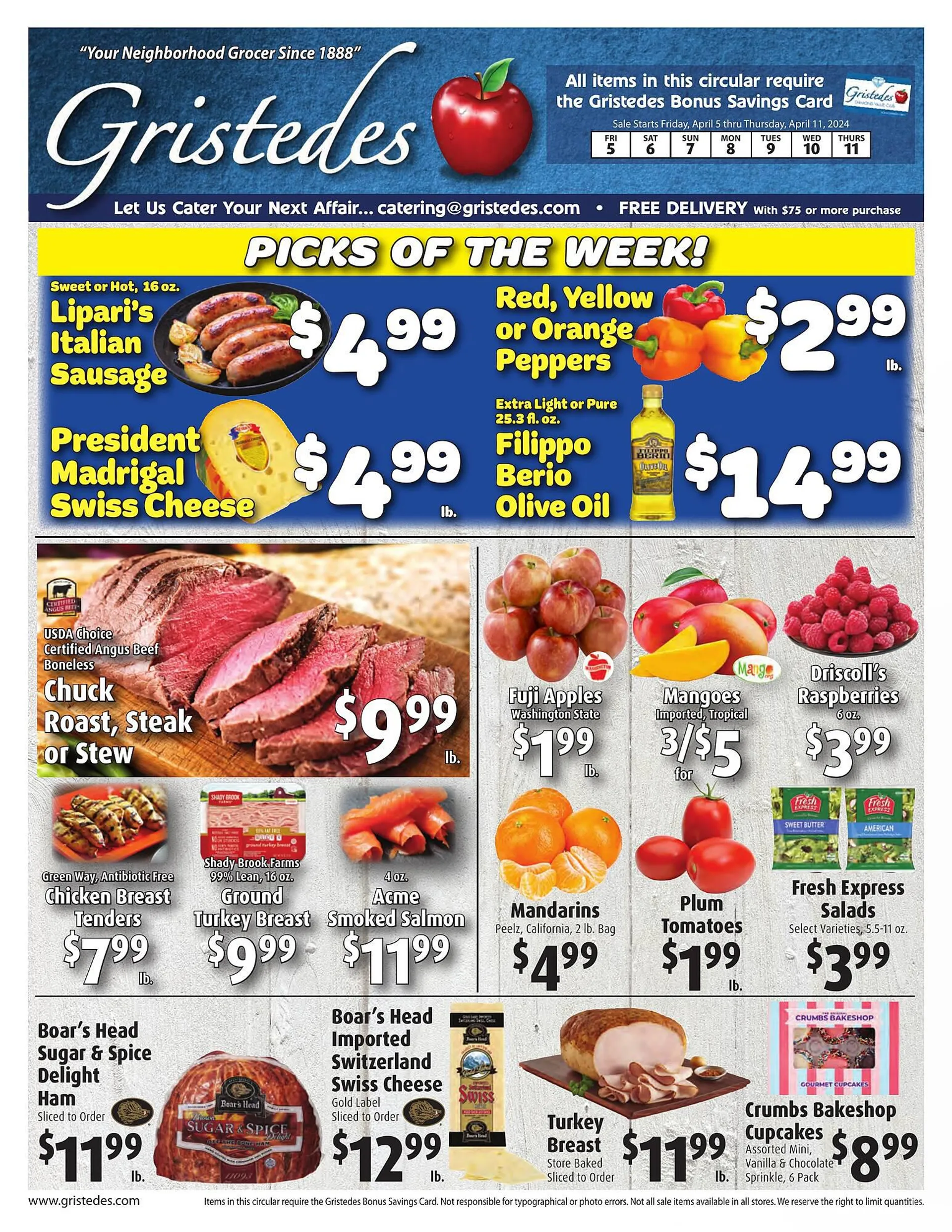 Weekly ad Gristedes Weekly Ad from April 5 to April 11 2024 - Page 1