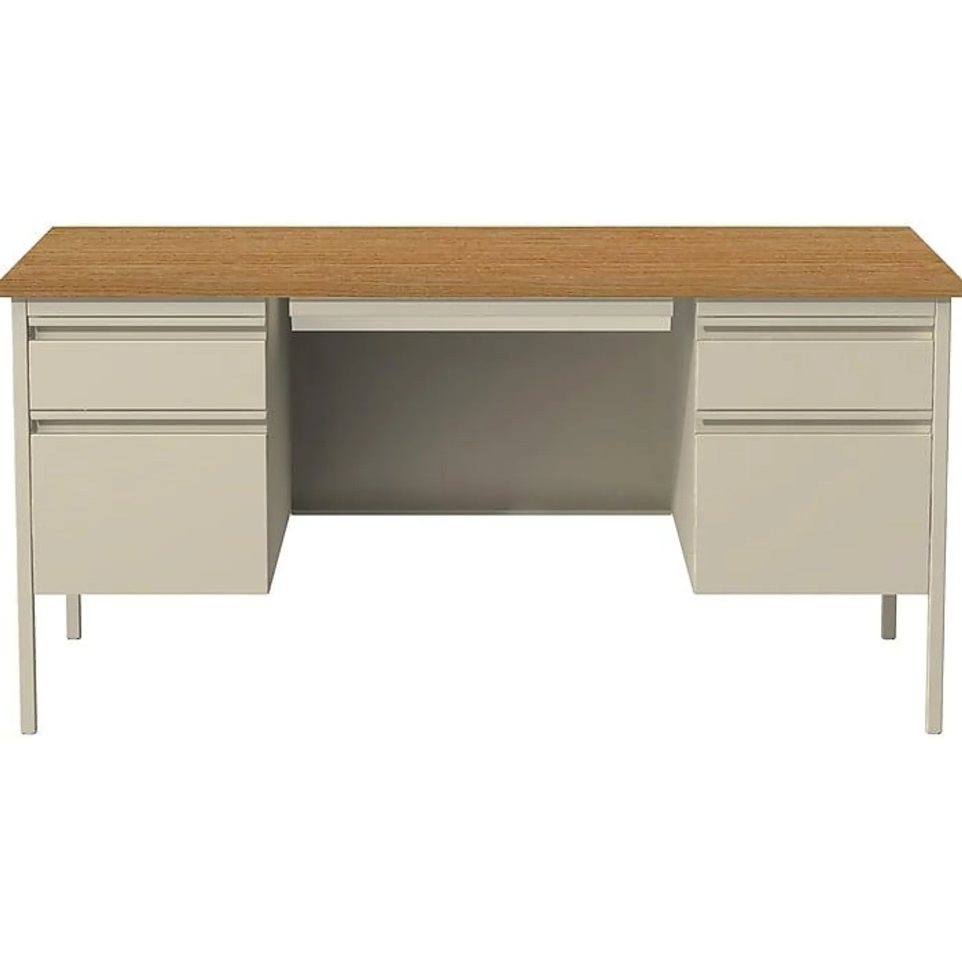 Hirsh 60"W Double-Pedestal Computer Desk,