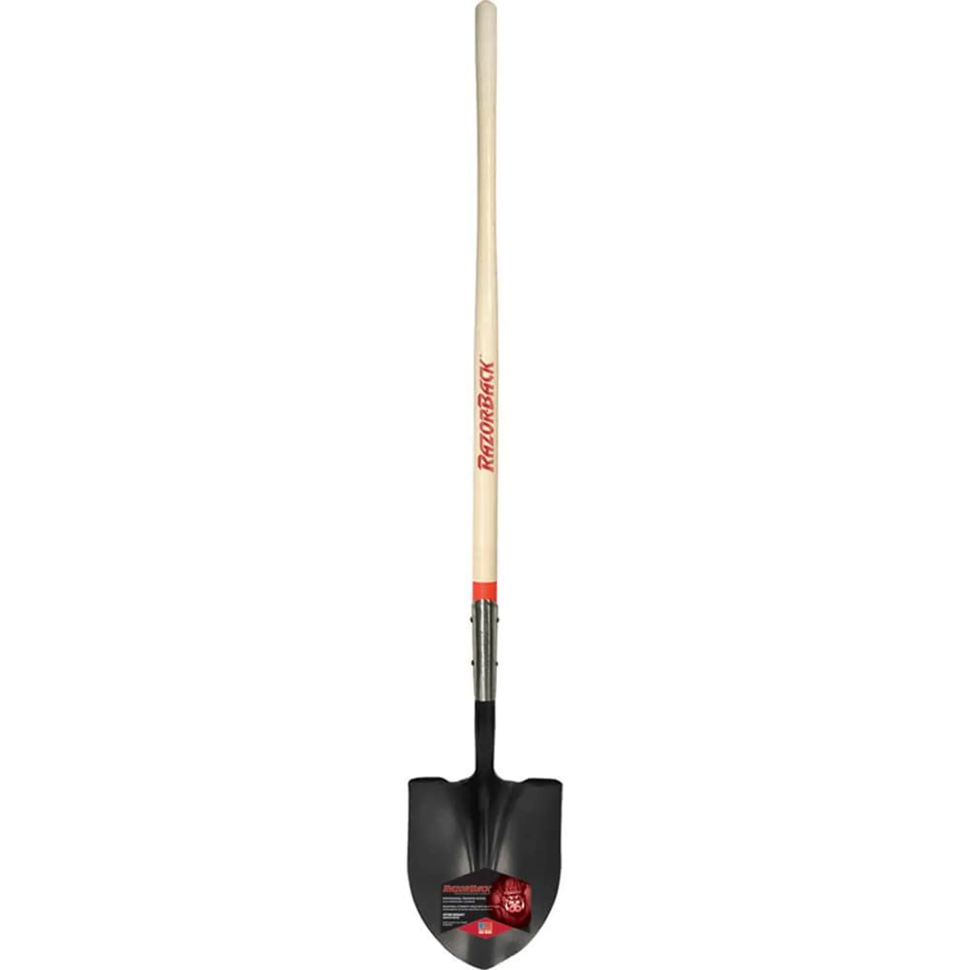 Razor-Back® Round Point Shovel, Open Back with Wood Handle