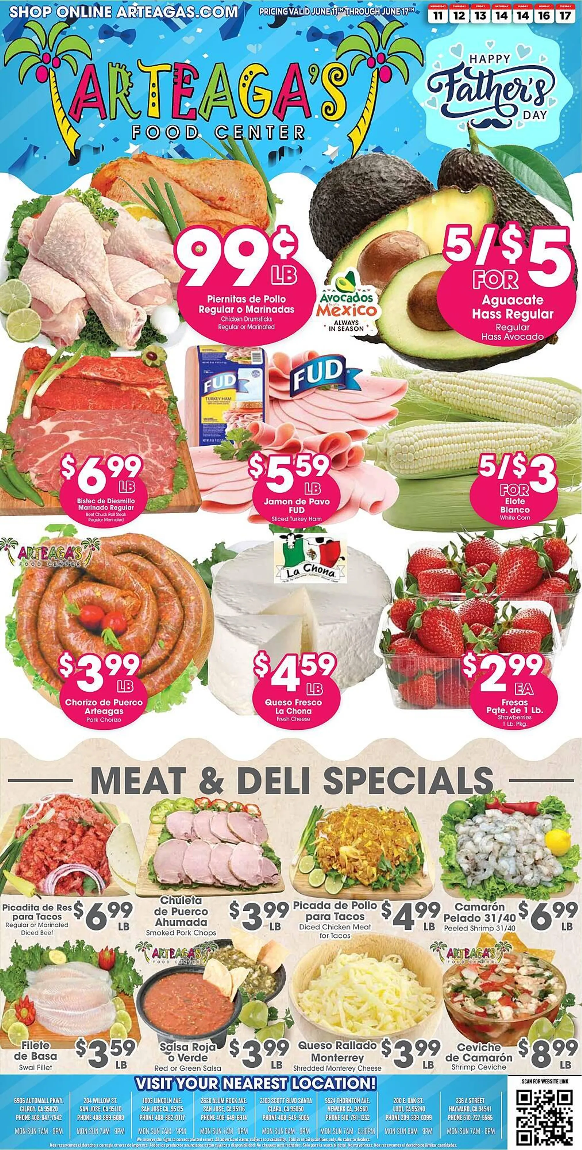 Weekly ad Arteagas Food Center Weekly Ad from June 11 to June 17 2025 - Page 1