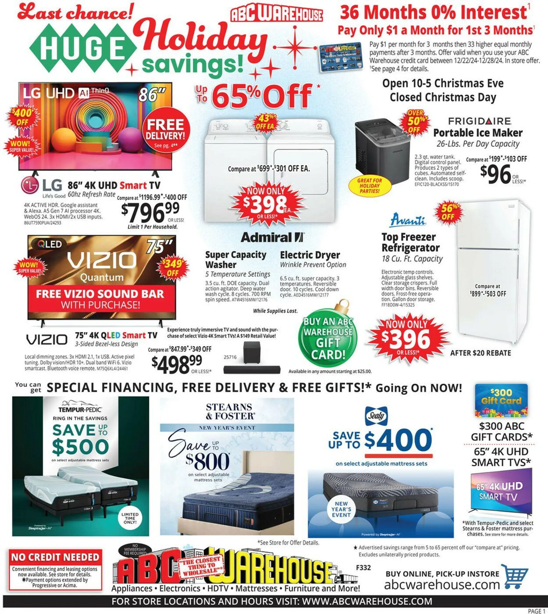 ABC Warehouse Current weekly ad - 1