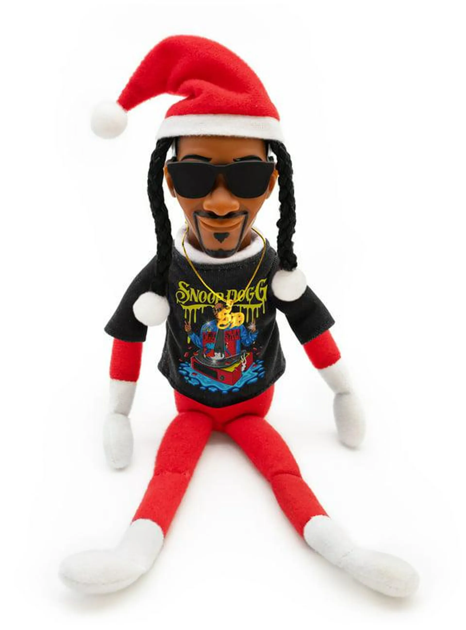 Snoop on the Stoop 12 Snoop Dogg Christmas Red Plush Figurine