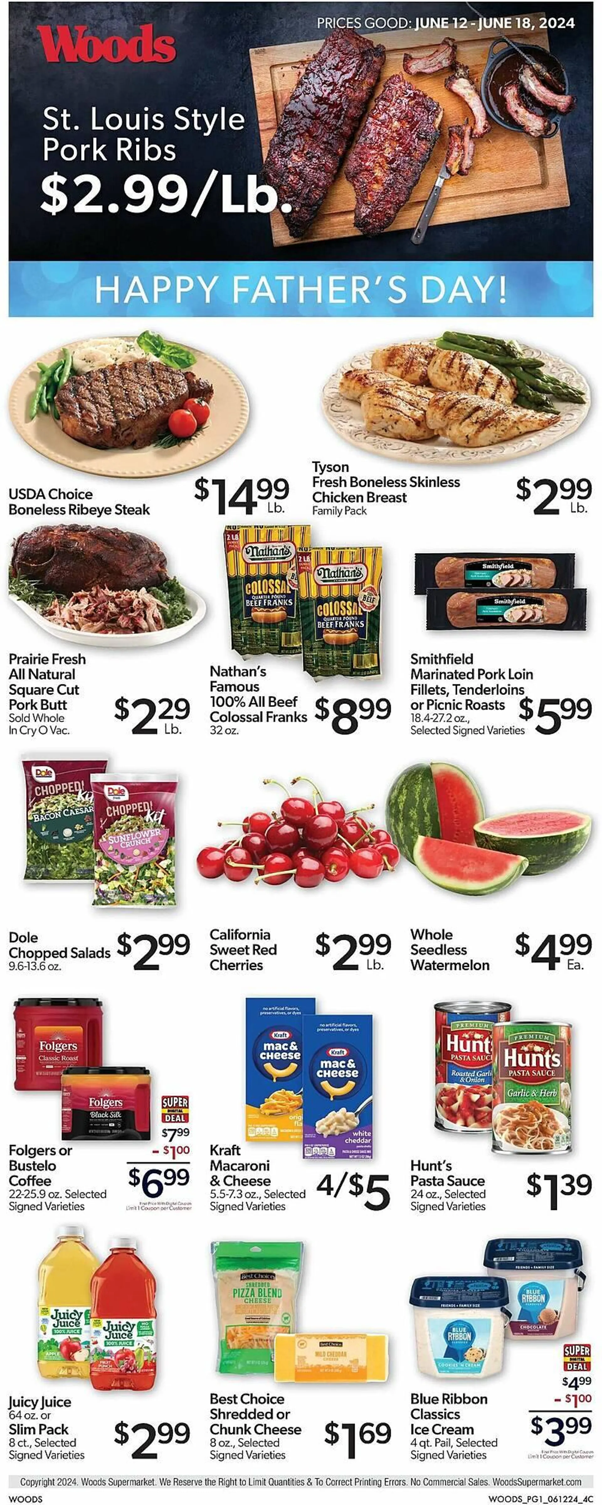 Woods Supermarket Weekly Ad - 1