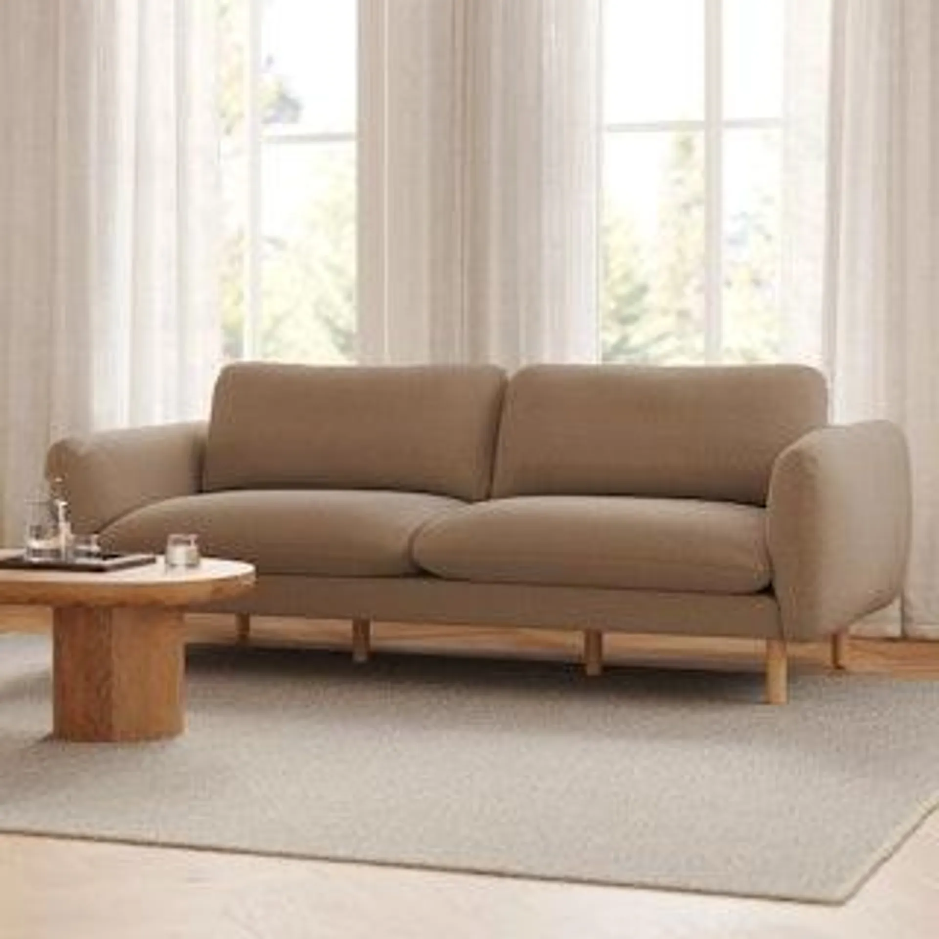 Sanders 85.5" Bouclé Sofa - Sandstone Wool