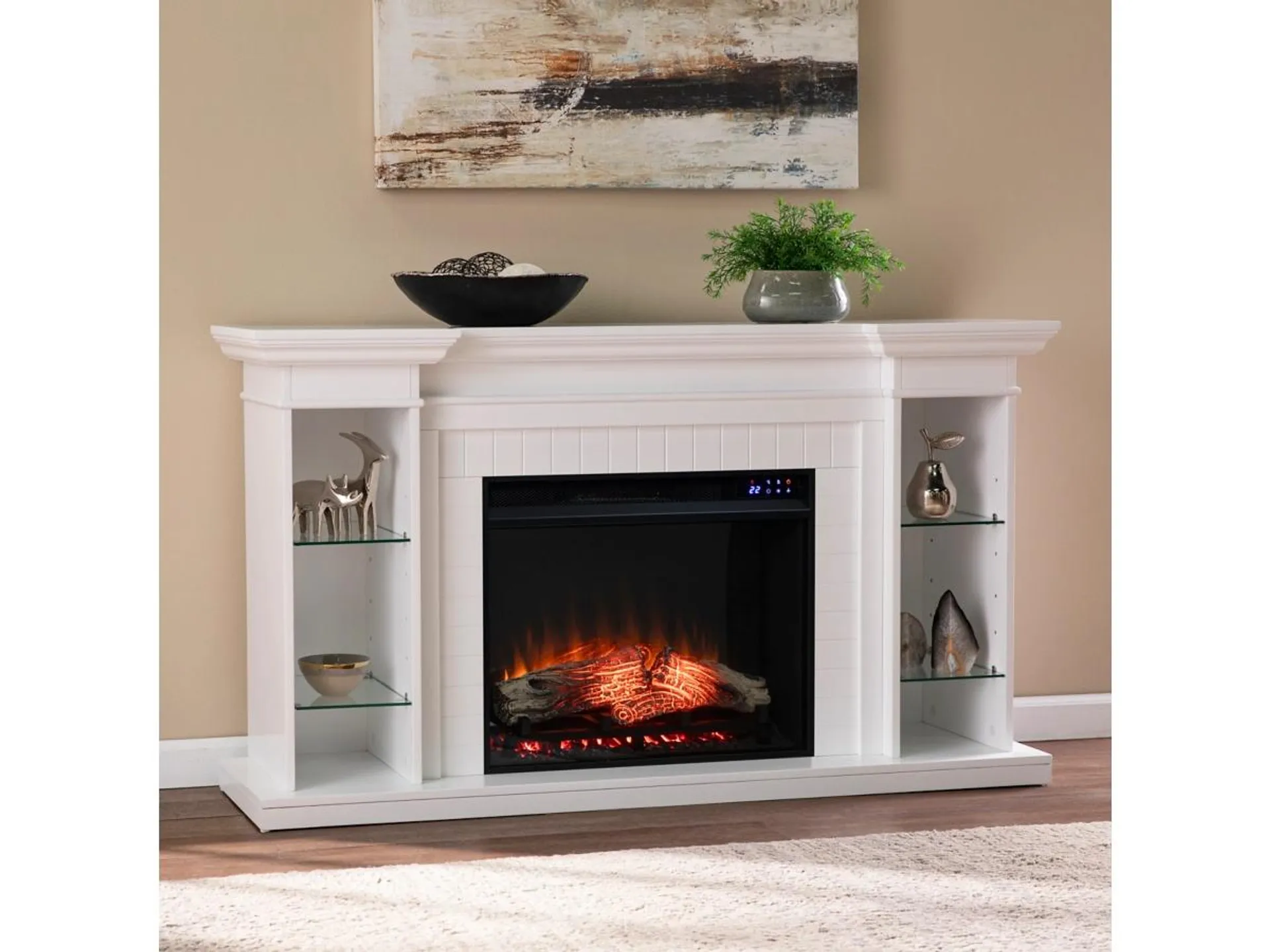 Southern Enterprises Katian 54'' Mantel with Electric Fireplace