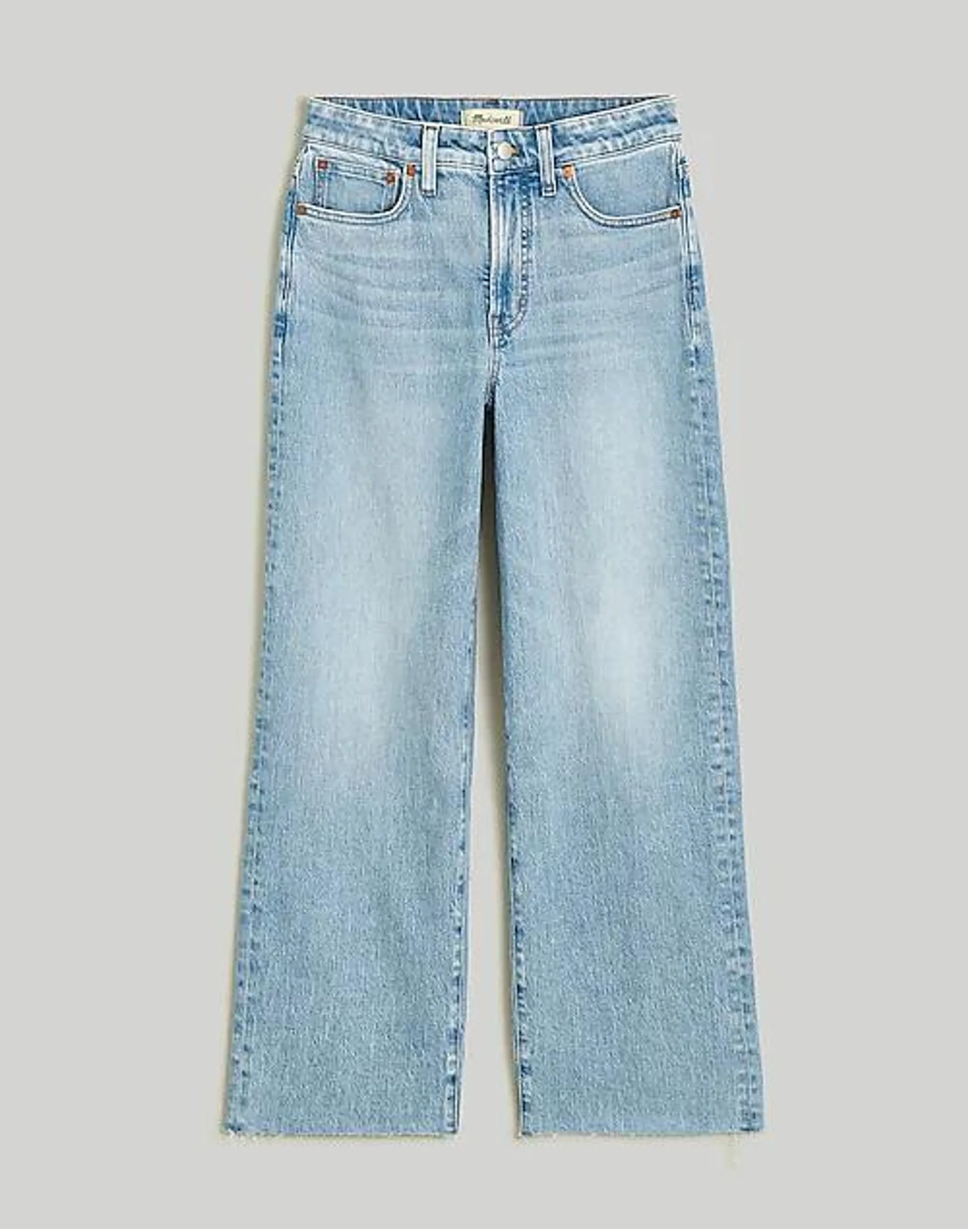 The Curvy Perfect Vintage Wide-Leg Crop Jean in Altoona Wash: Raw-Hem Edition