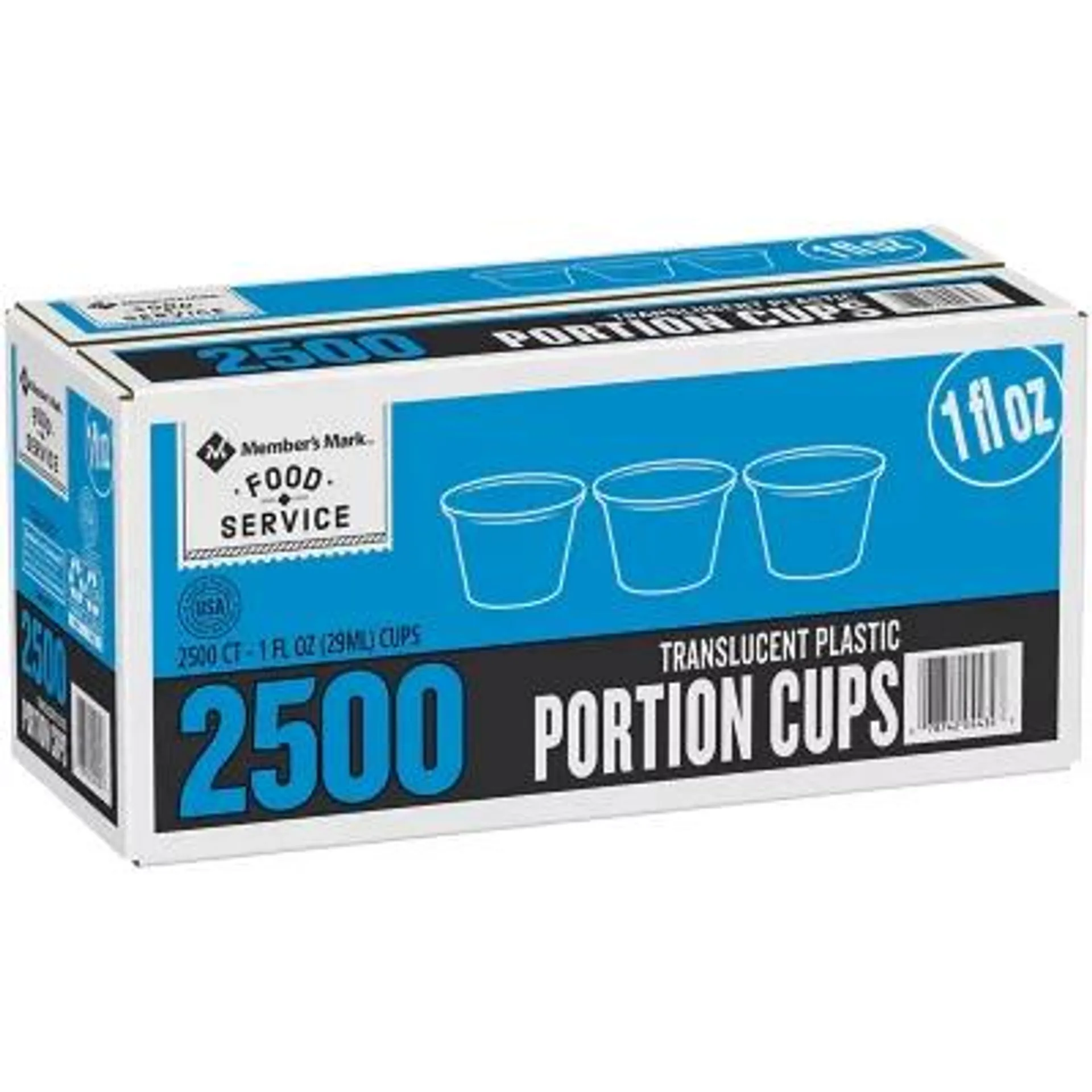 Member's Mark Translucent Plastic Portion Cups 1 fl. oz., 2,500 ct.