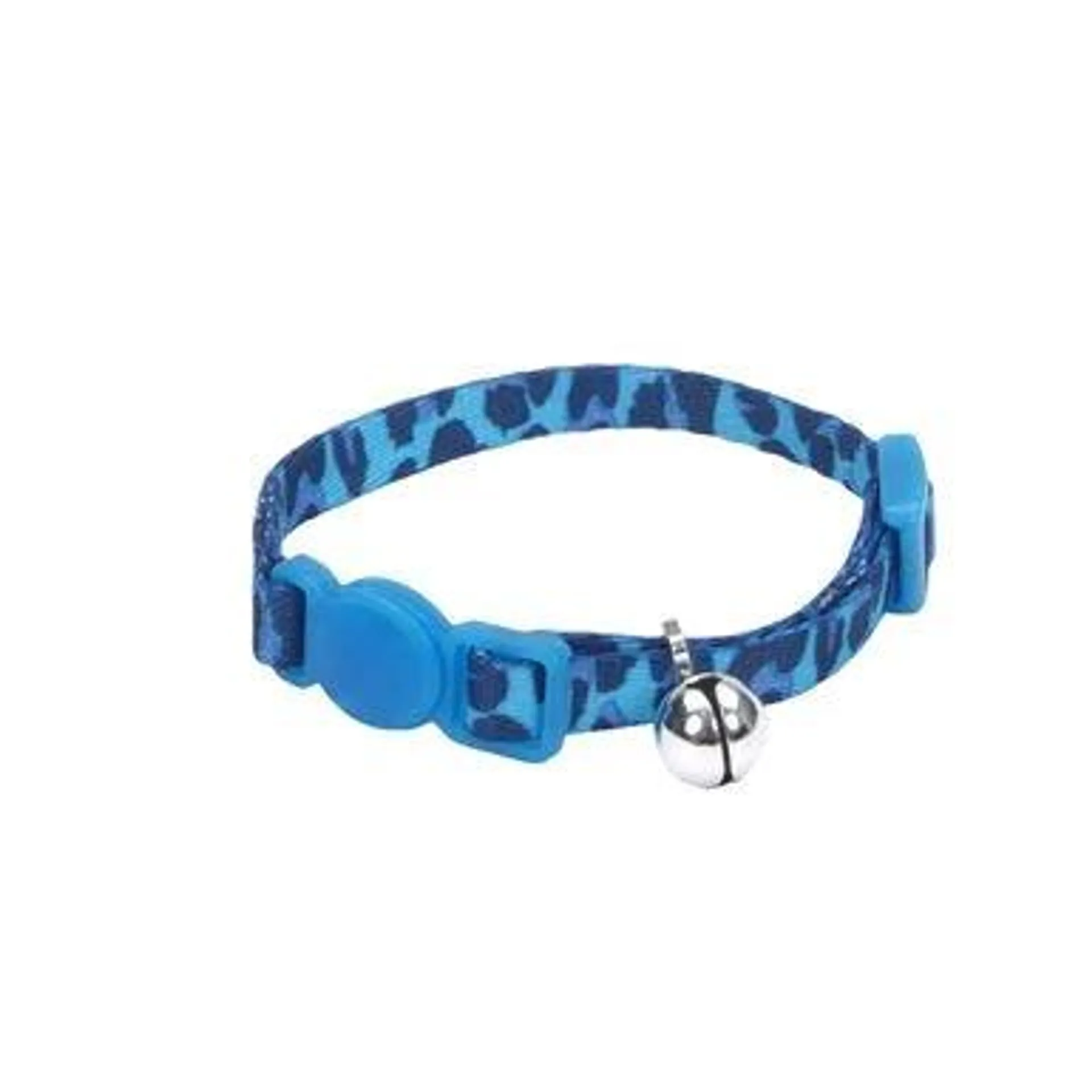 Li'l Pals® Adjustable Breakaway Kitten Collar, Blue Leopard, 5/16" x 06"-08"