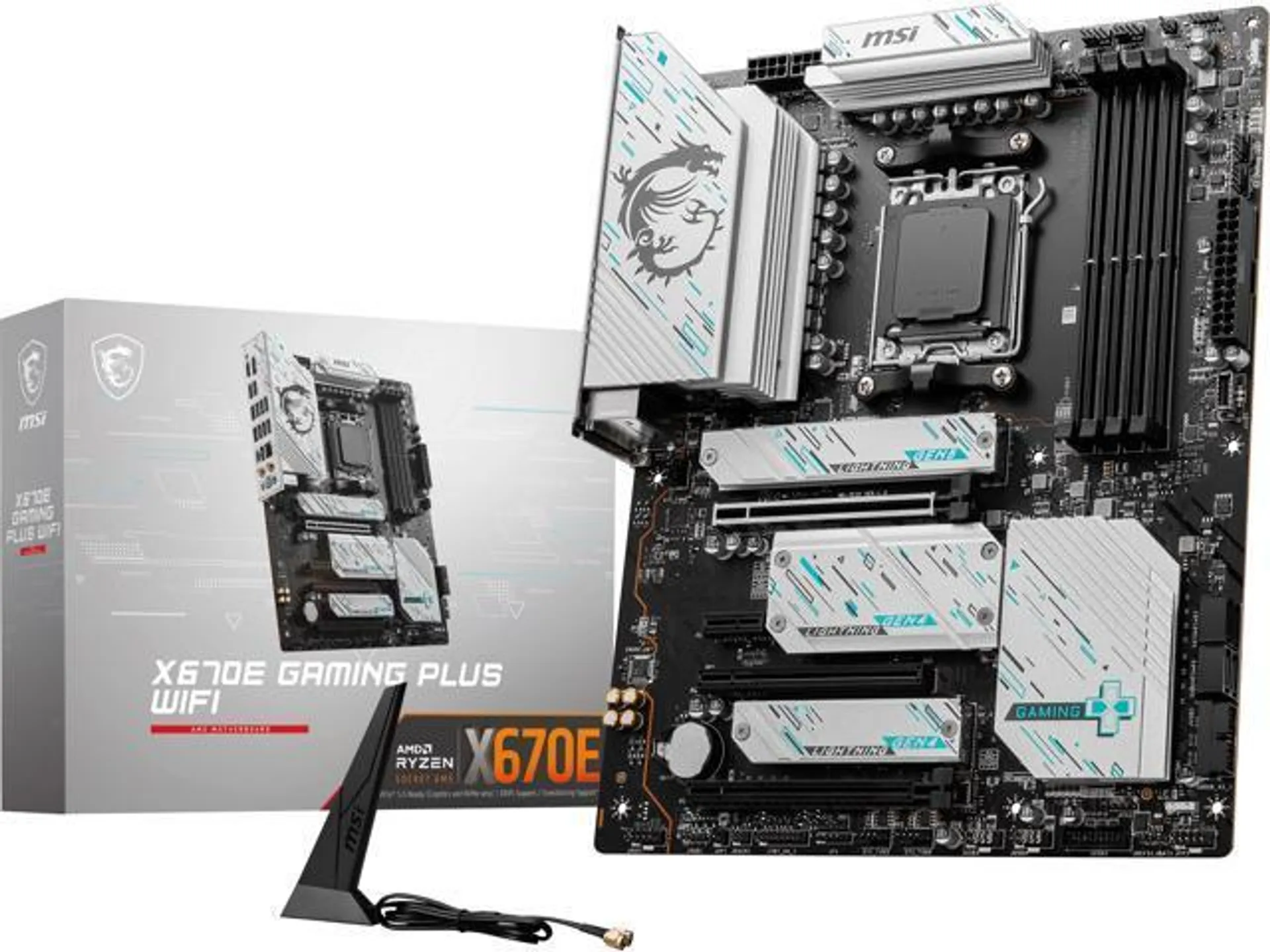 MSI X670E GAMING PLUS WIFI AM5 AMD Ryzen 7000 SATA 6Gb/s ATX DDR5 4x M.2 2.5Gbps LAN AMD Wi-Fi 6E Bluetooth Motherboards - AMD