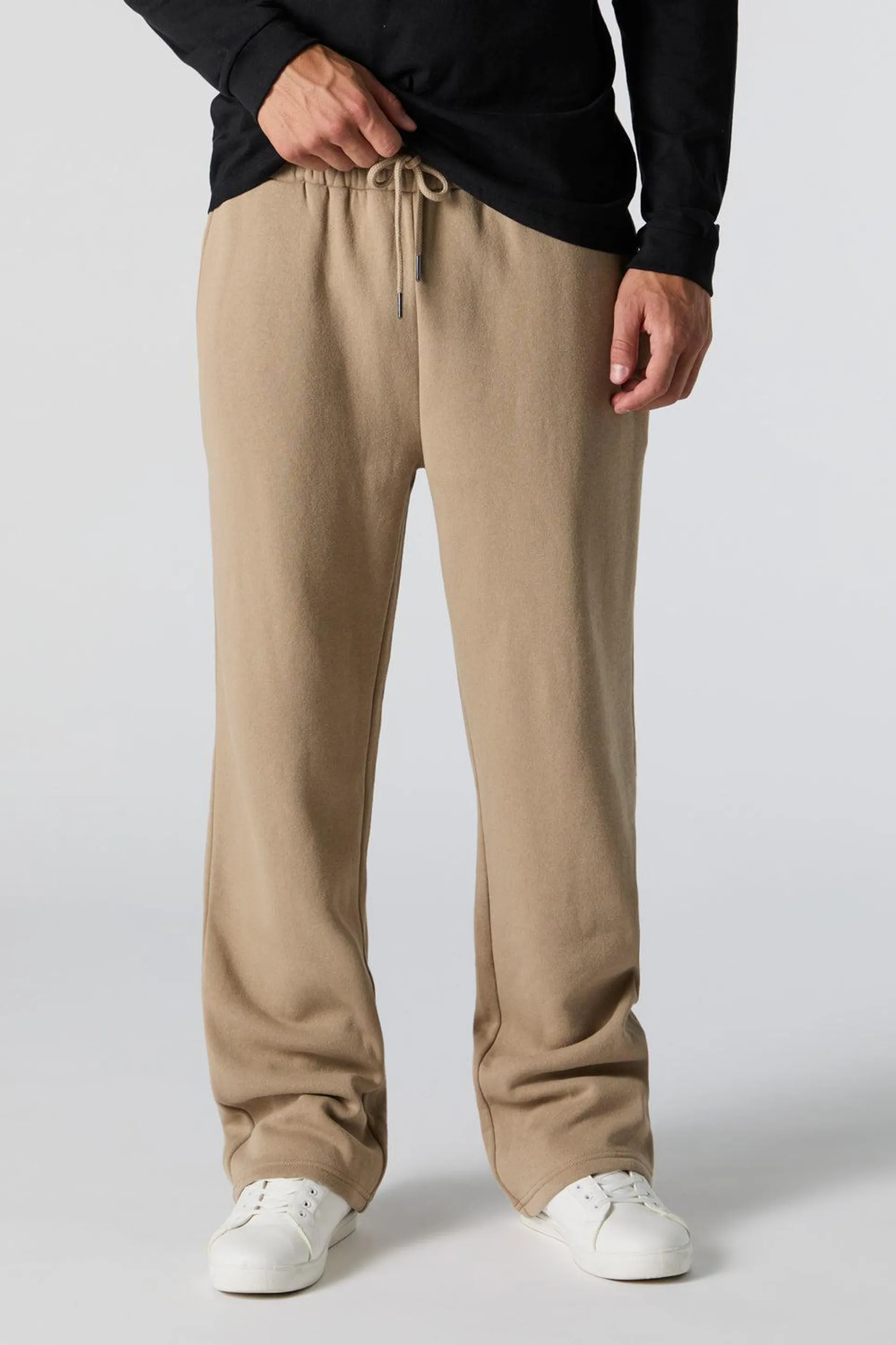 Solid Fleece Straight Leg Sweatpant