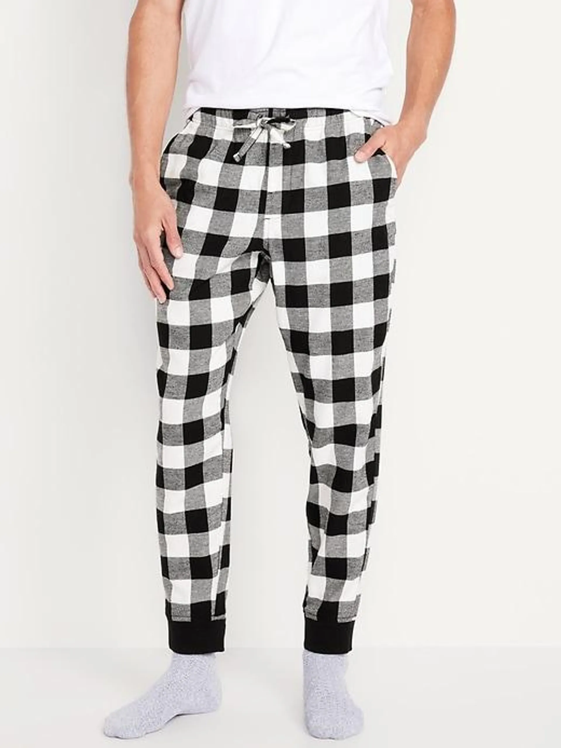 Flannel Pajama Joggers for Men