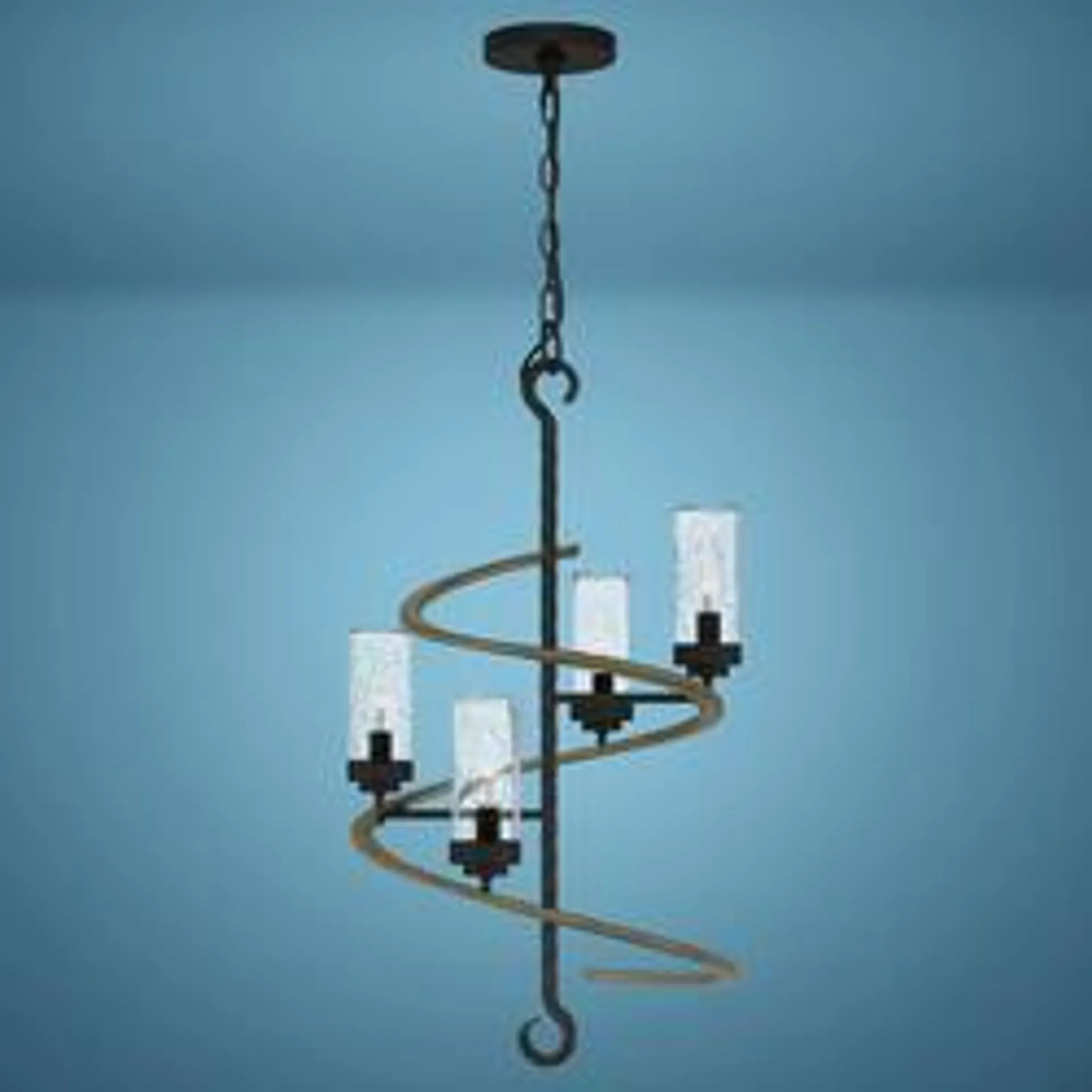 Patriot Lighting® Cas Matte Black 4-Light Chandelier