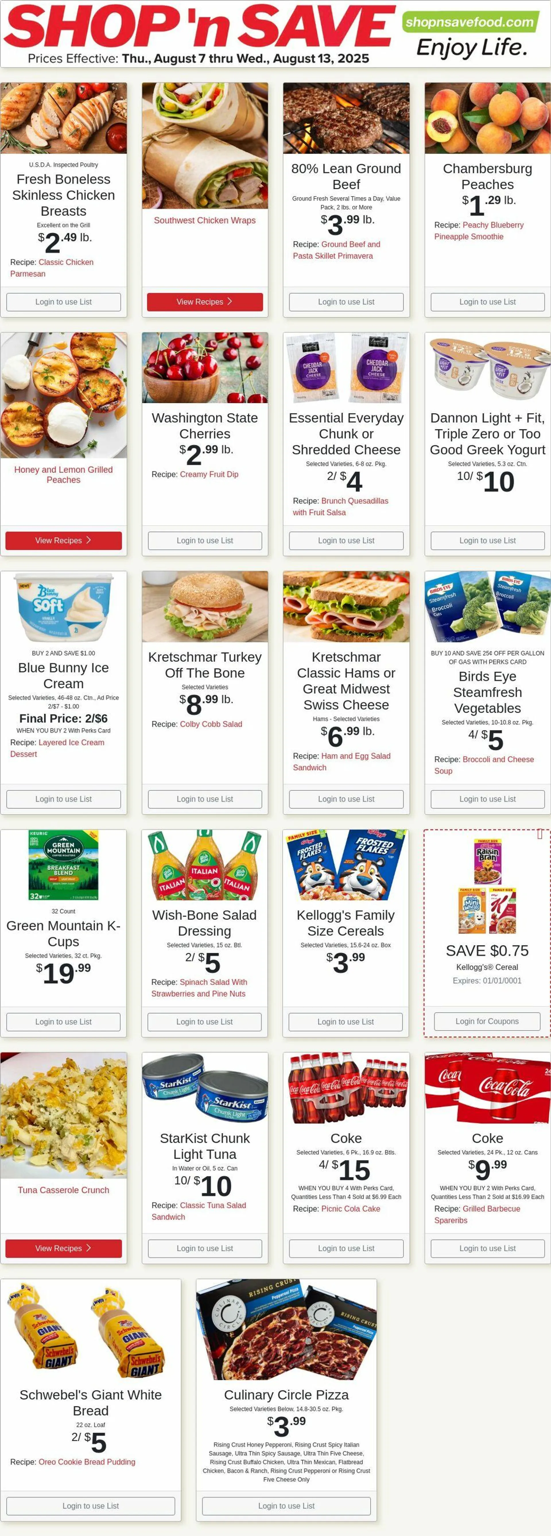 Weekly ad Shop'n Save from August 11 to August 17 2025 - Page 1