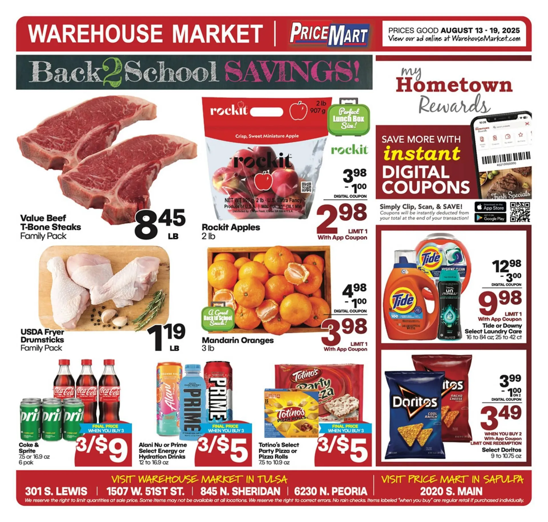 Weekly ad Warehouse Market Weekly Ad from August 13 to August 19 2025 - Page 1