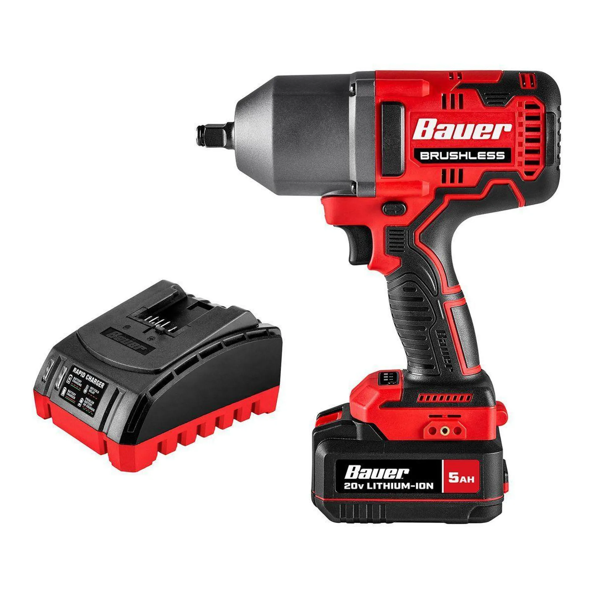 20V Brushless Cordless, 1/2 in. High-Torque Impact Wrench Kit