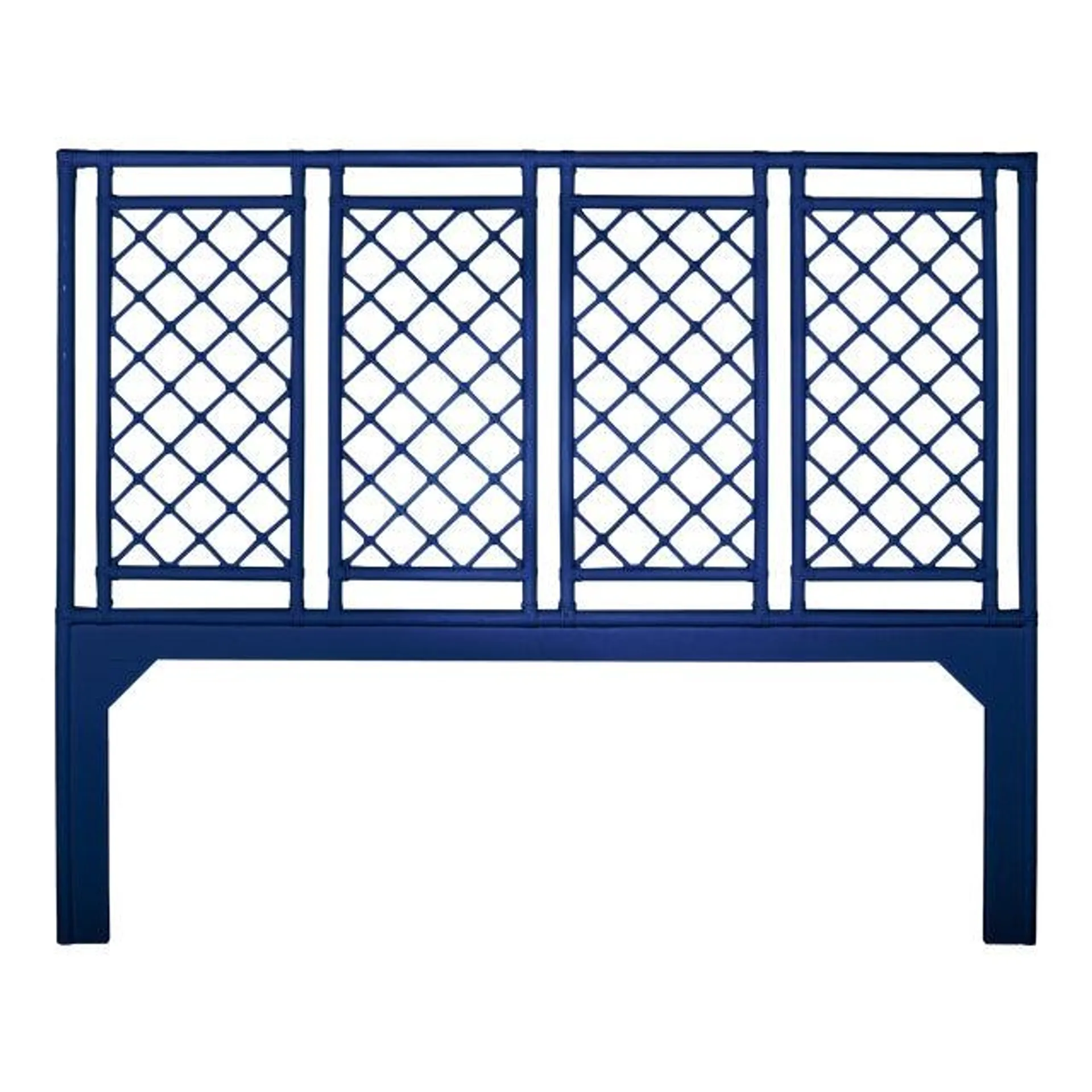 X & Diamond Headboard King - Navy Blue