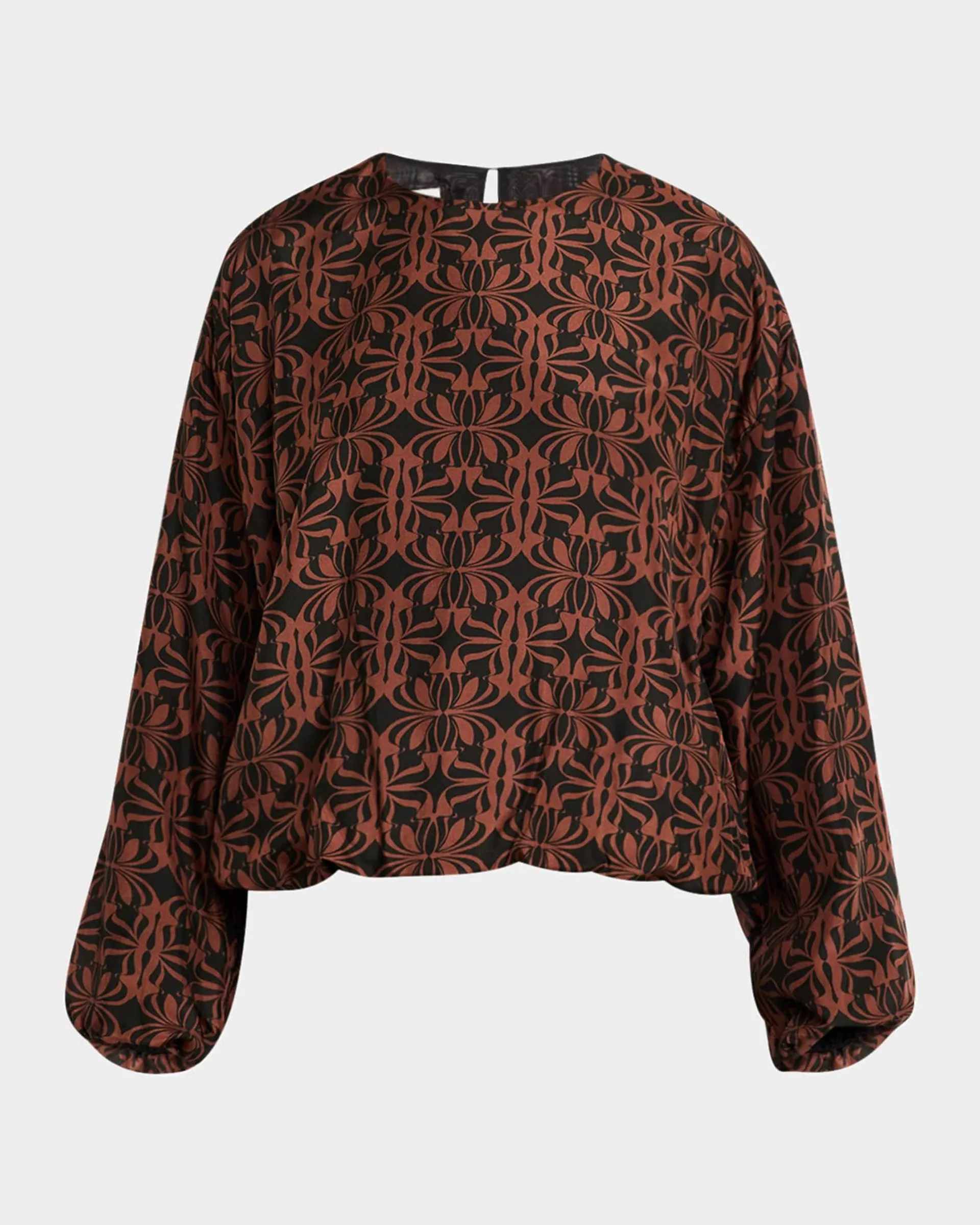 Capo Abstract-Print Long-Sleeve Silk Shirt