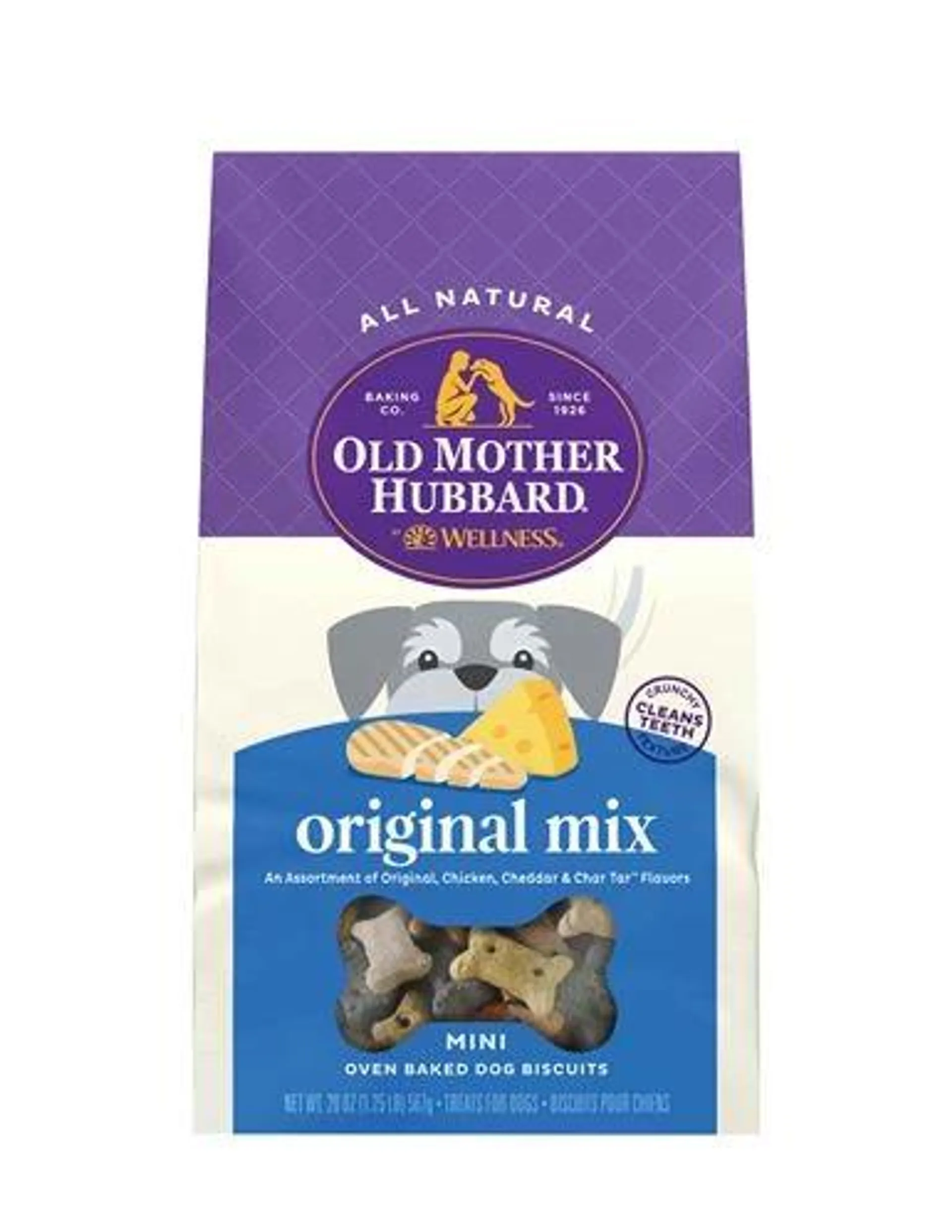 Old Mother Hubbard by Wellness Classic Original Assortment Biscuits Baked Dog Treats, Mini, 20 Ounce Bag