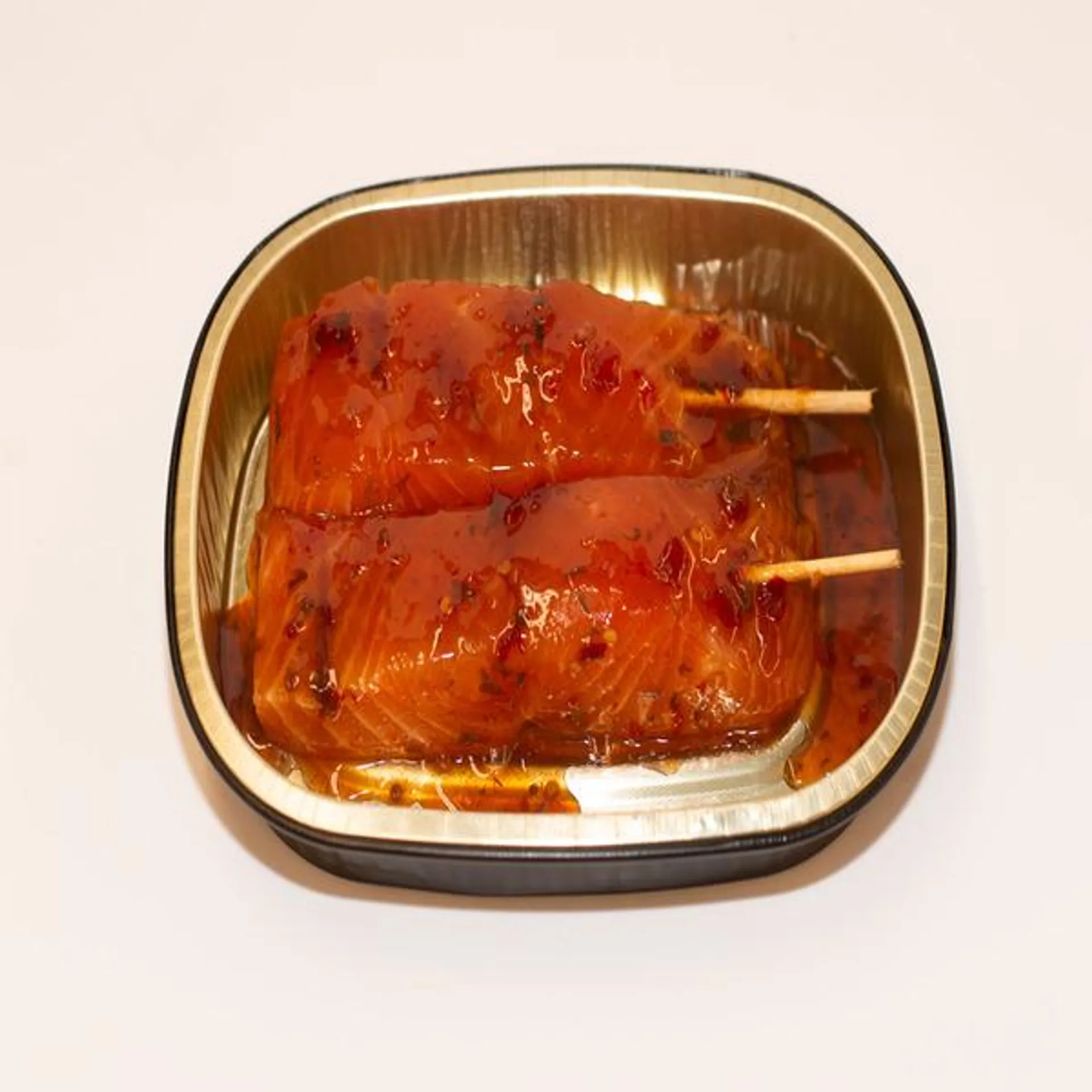 Atlantic Salmon Lollypop Skewers With Teriyaki Sauce