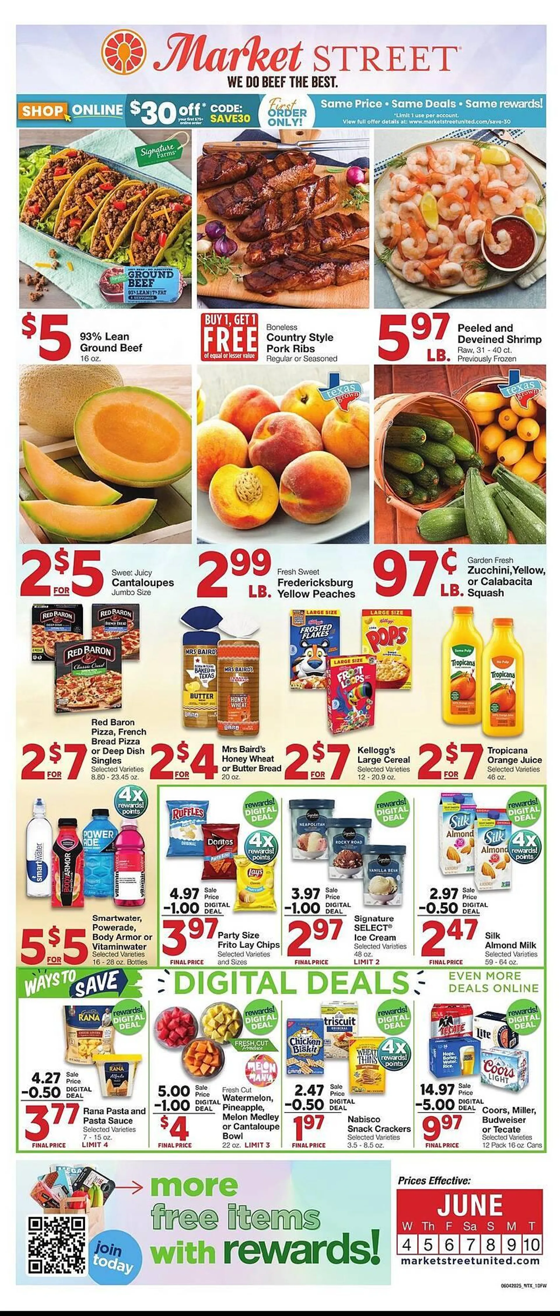 Weekly ad Market Street Weekly Ad from June 4 to June 10 2025 - Page 1