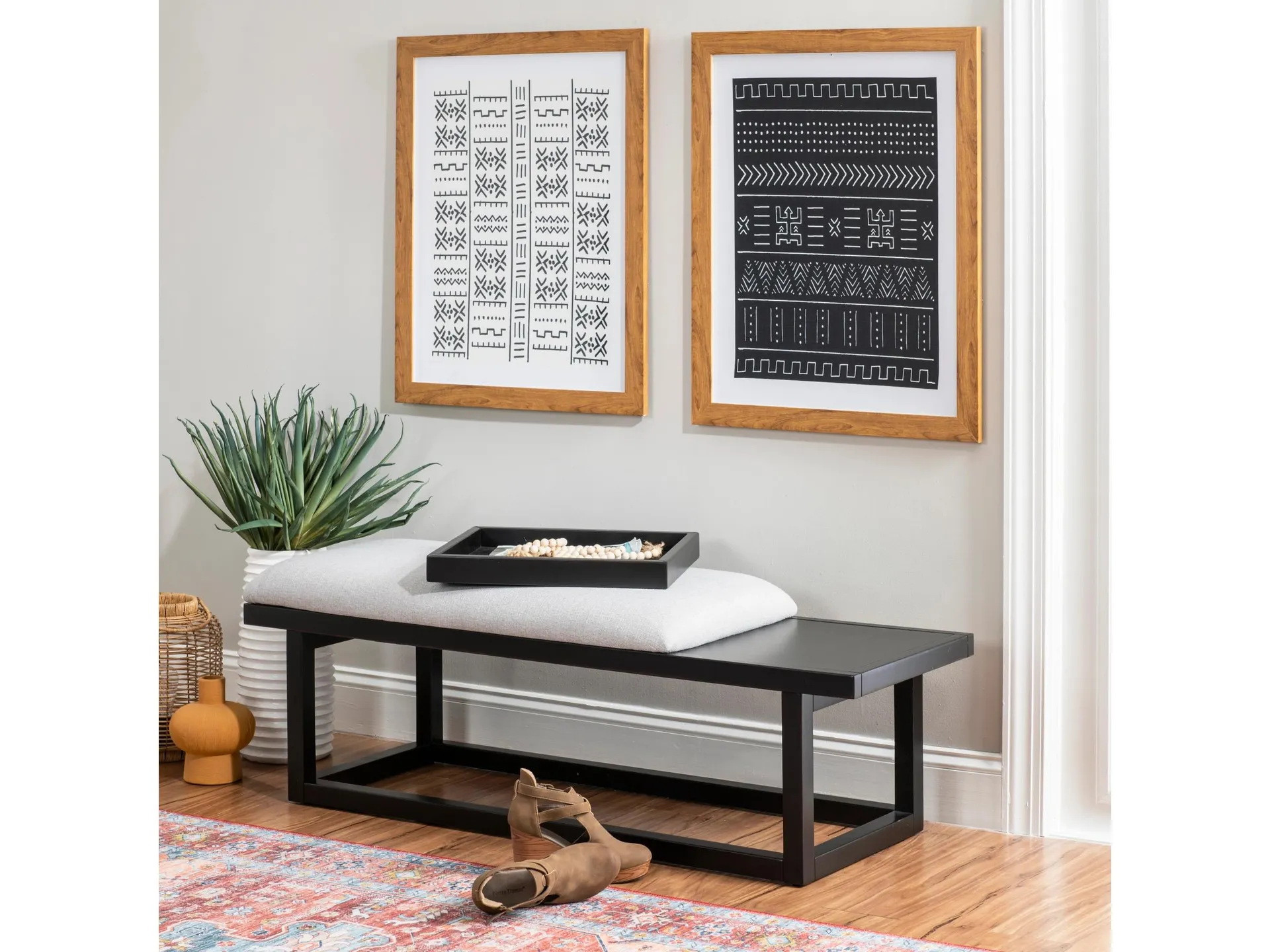 Linon Libby Bench with Tray