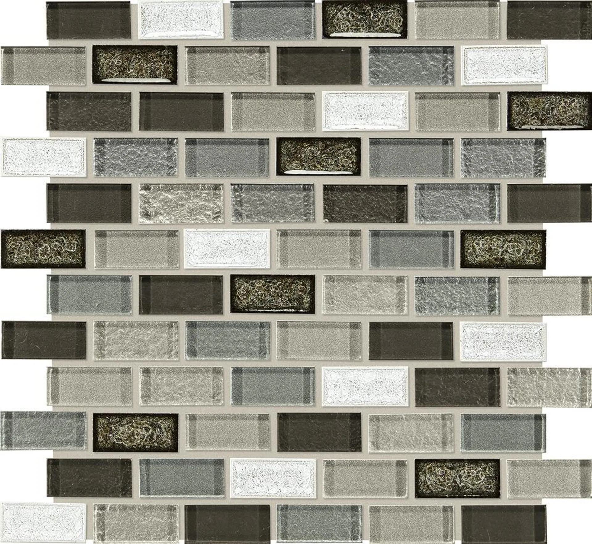 Mohawk® Grand Terrace Mountain Morning Brick Joint 12 x 12 Glass Mosaic Tile