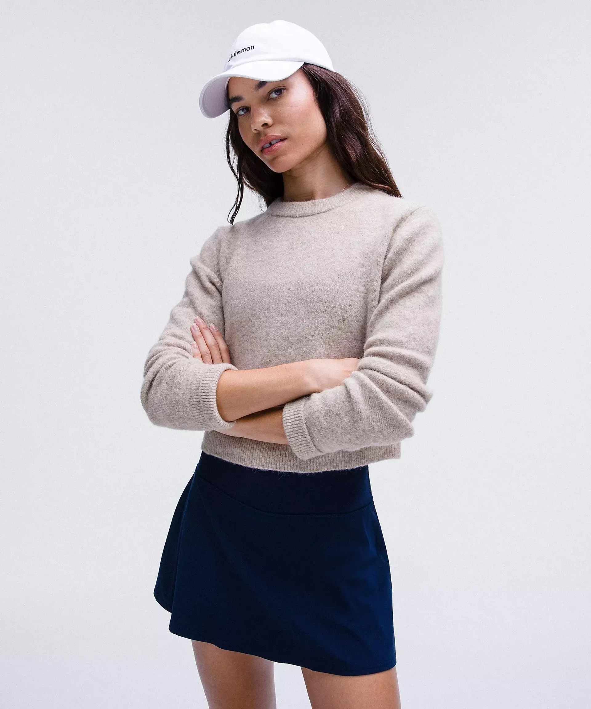 Alpaca Wool-Blend Cropped Sweater