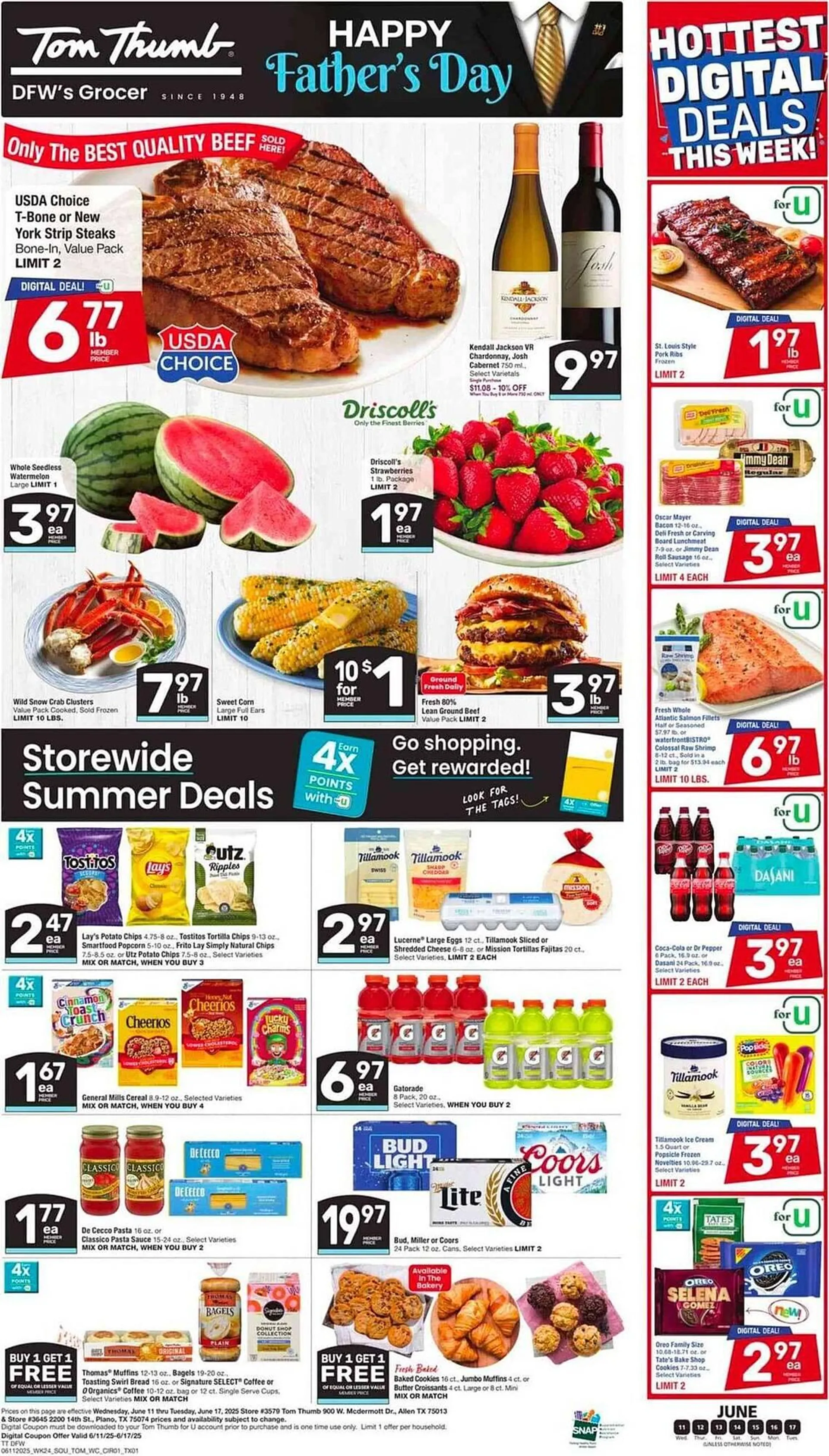 Weekly ad Tom Thumb Weekly Ad from June 11 to June 17 2025 - Page 1