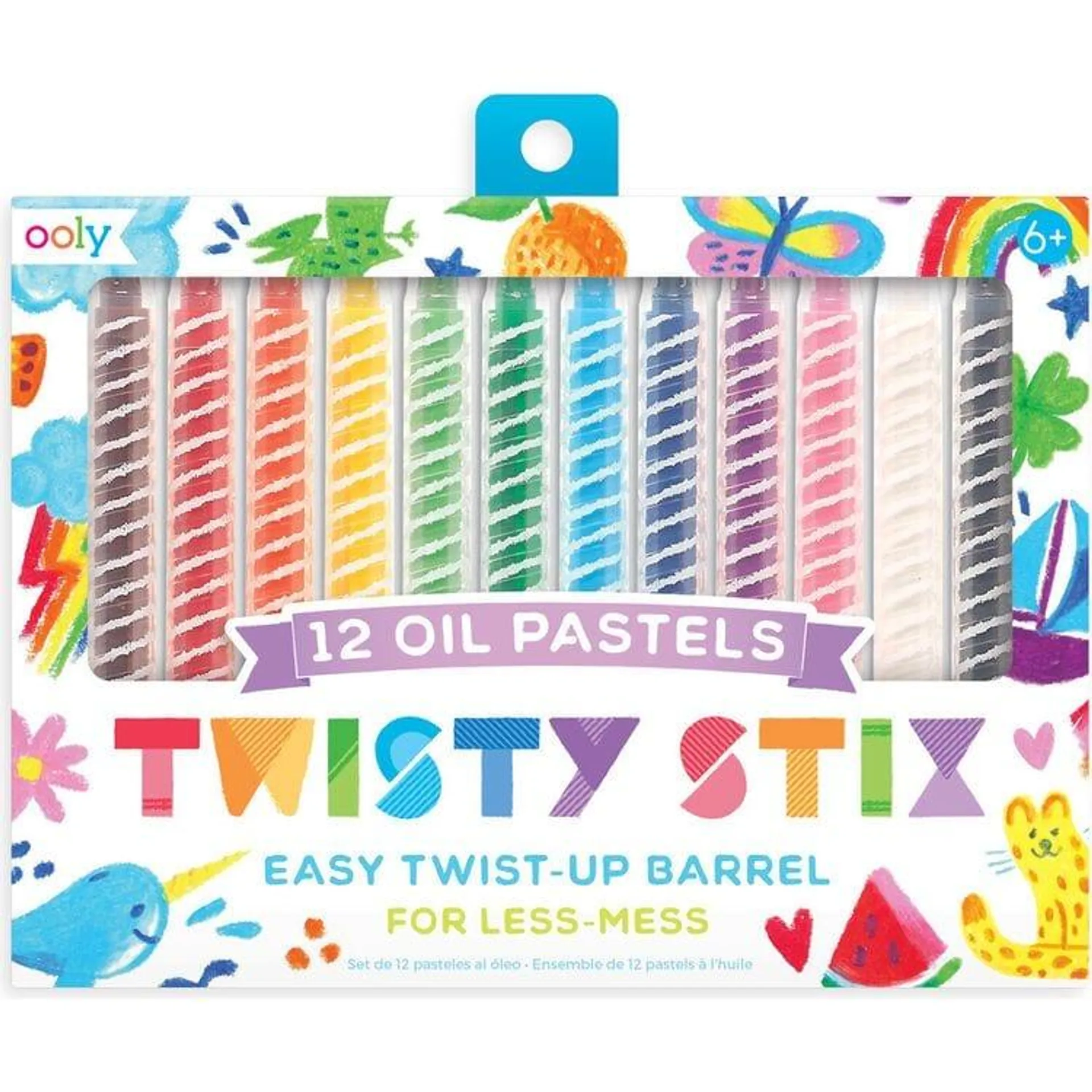 Twisty Stix Oil Pastels - Set of 12