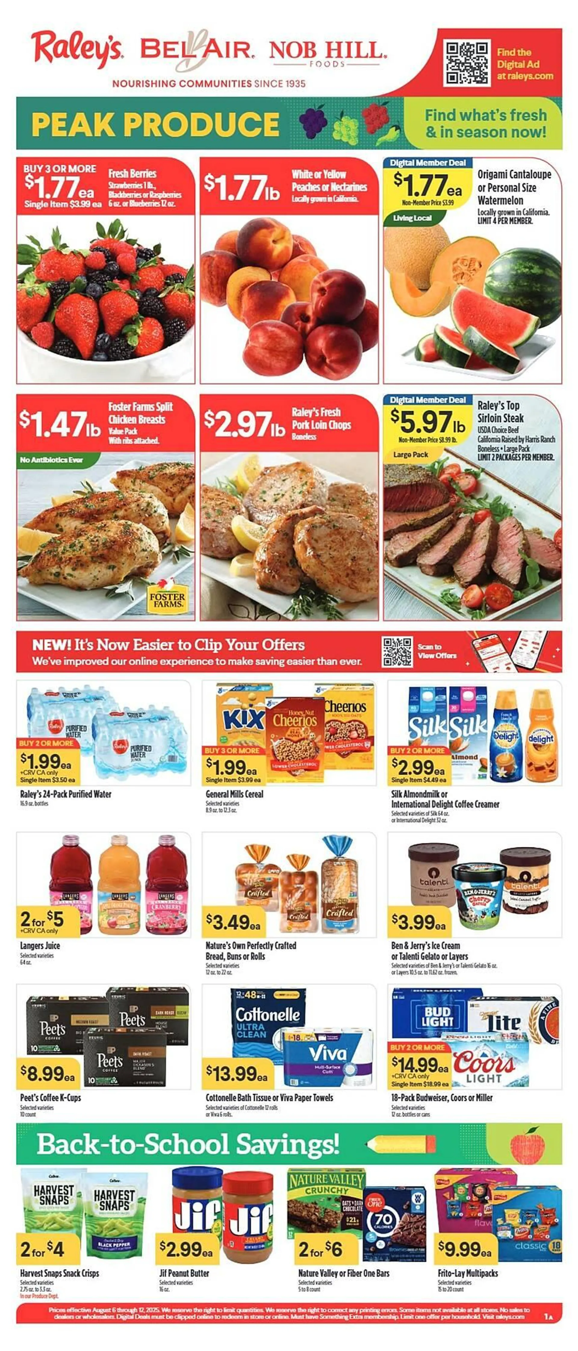 Weekly ad Nob Hill Weekly Ad from August 6 to August 12 2025 - Page 1