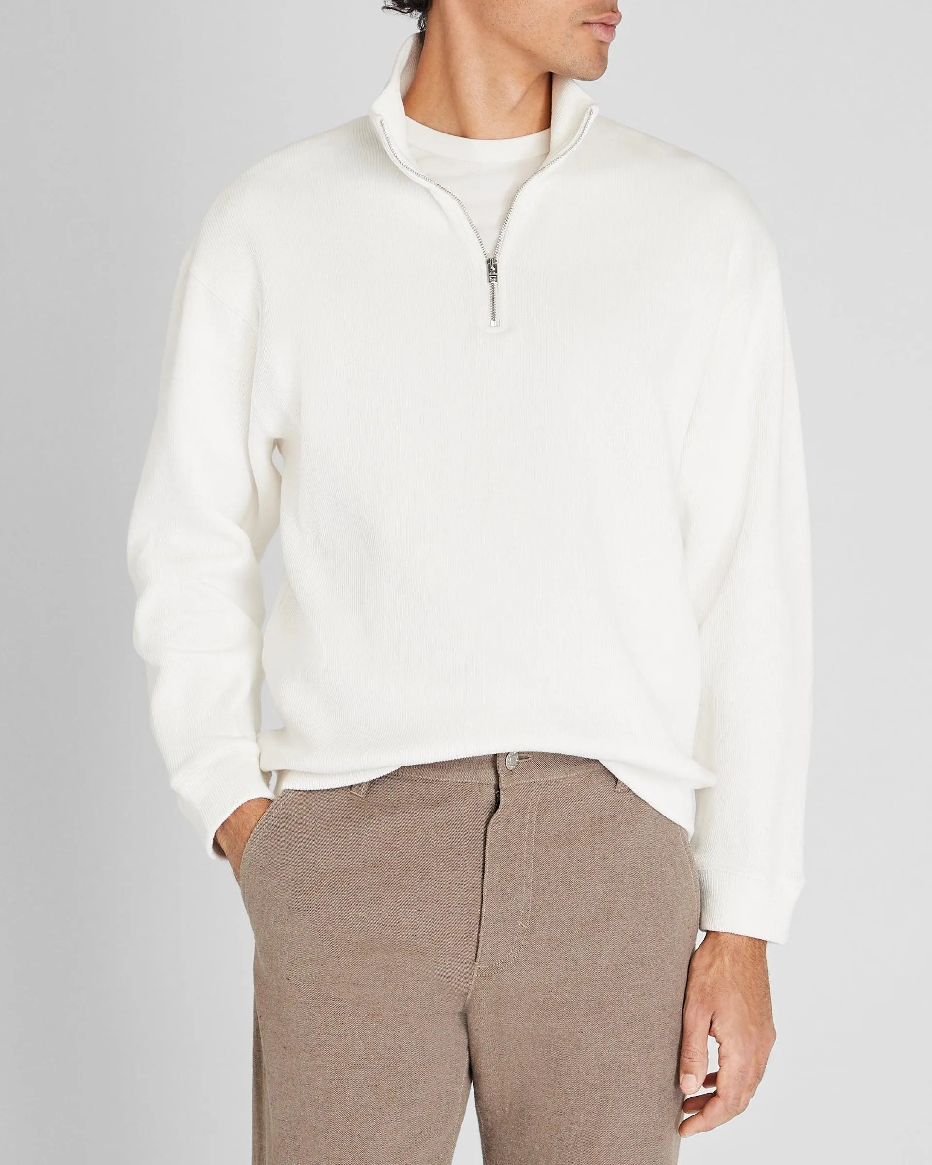Rib Knit Quarter-Zip