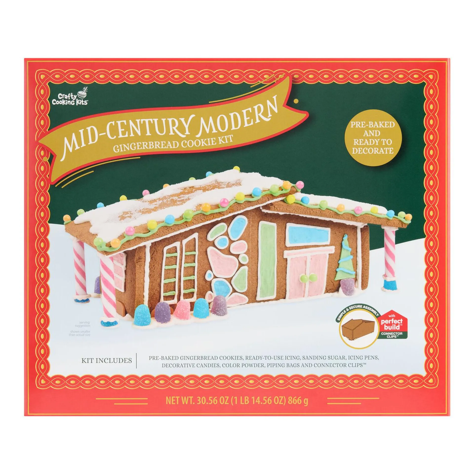 Woodland Mid Century Modern Gingerbread House Kit