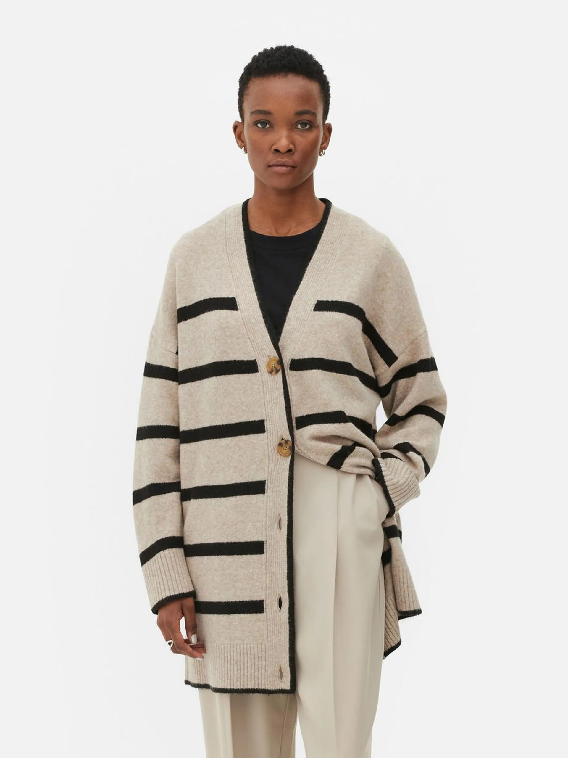 Stripe Longline Cardigan