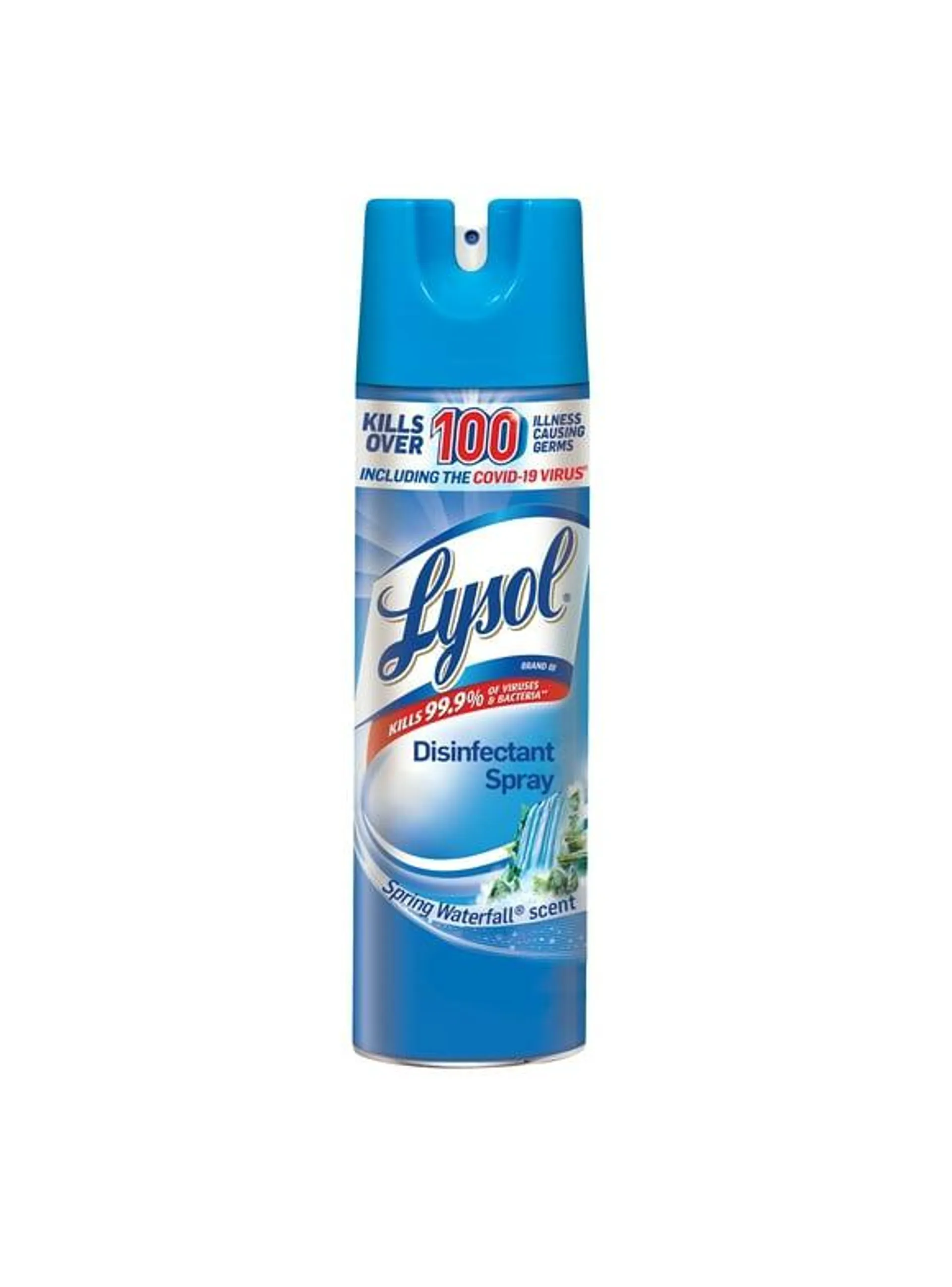 Lysol Disinfectant Spray, Sanitizing And Antibacterial Spray, For Disinfecting And Deodorizing, Spring Waterfall, 19 Fl Oz, Packaging May Vary