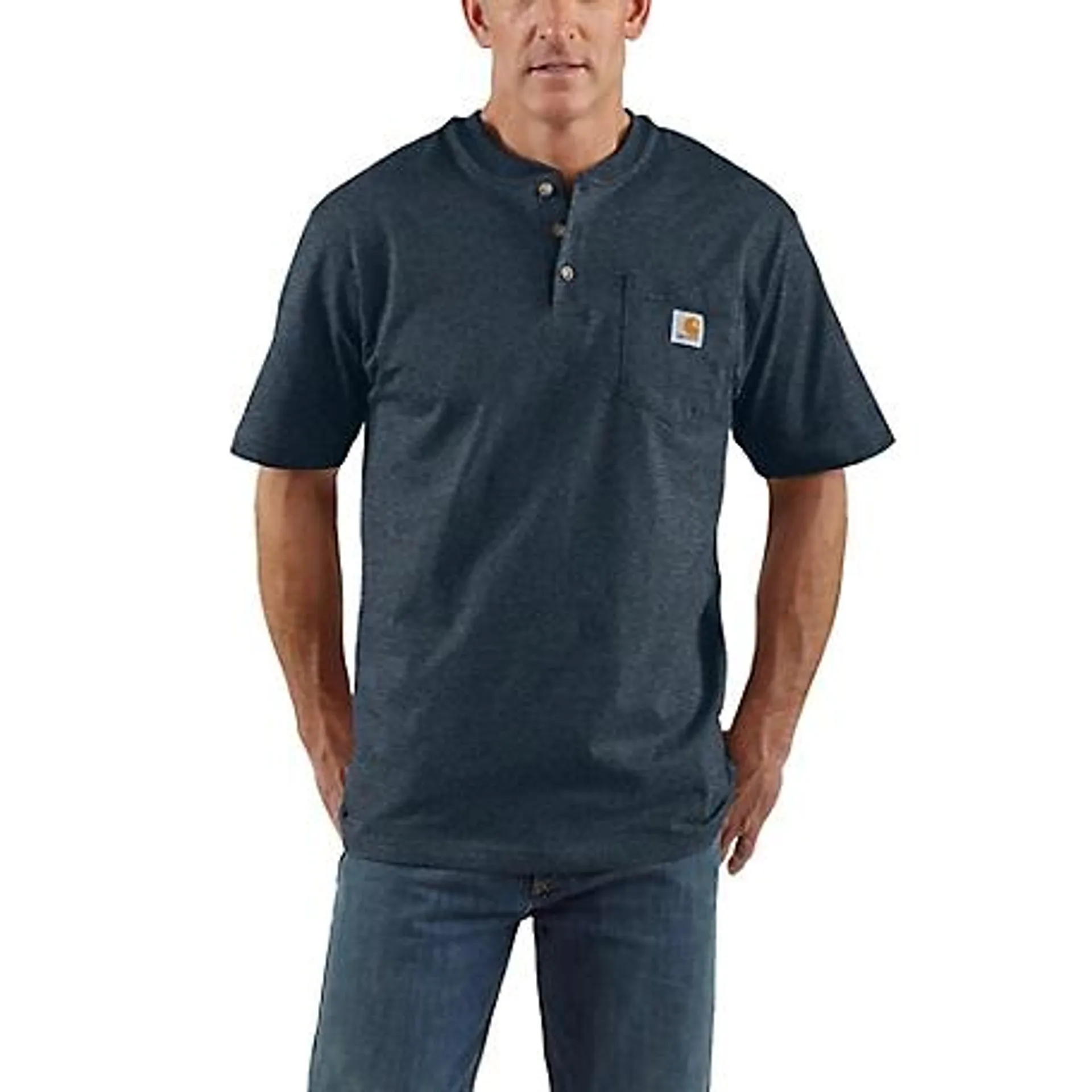 Carhartt Loose Fit Heavyweight Short-Sleeve Pocket Henley T-Shirt