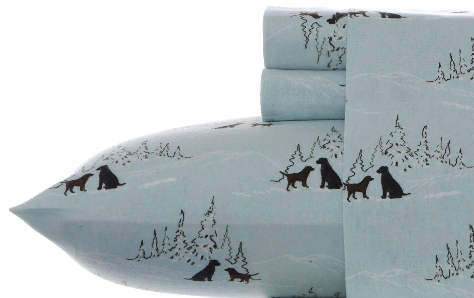 Eddie Bauer Dog Friends Flannel Queen Sheet Set