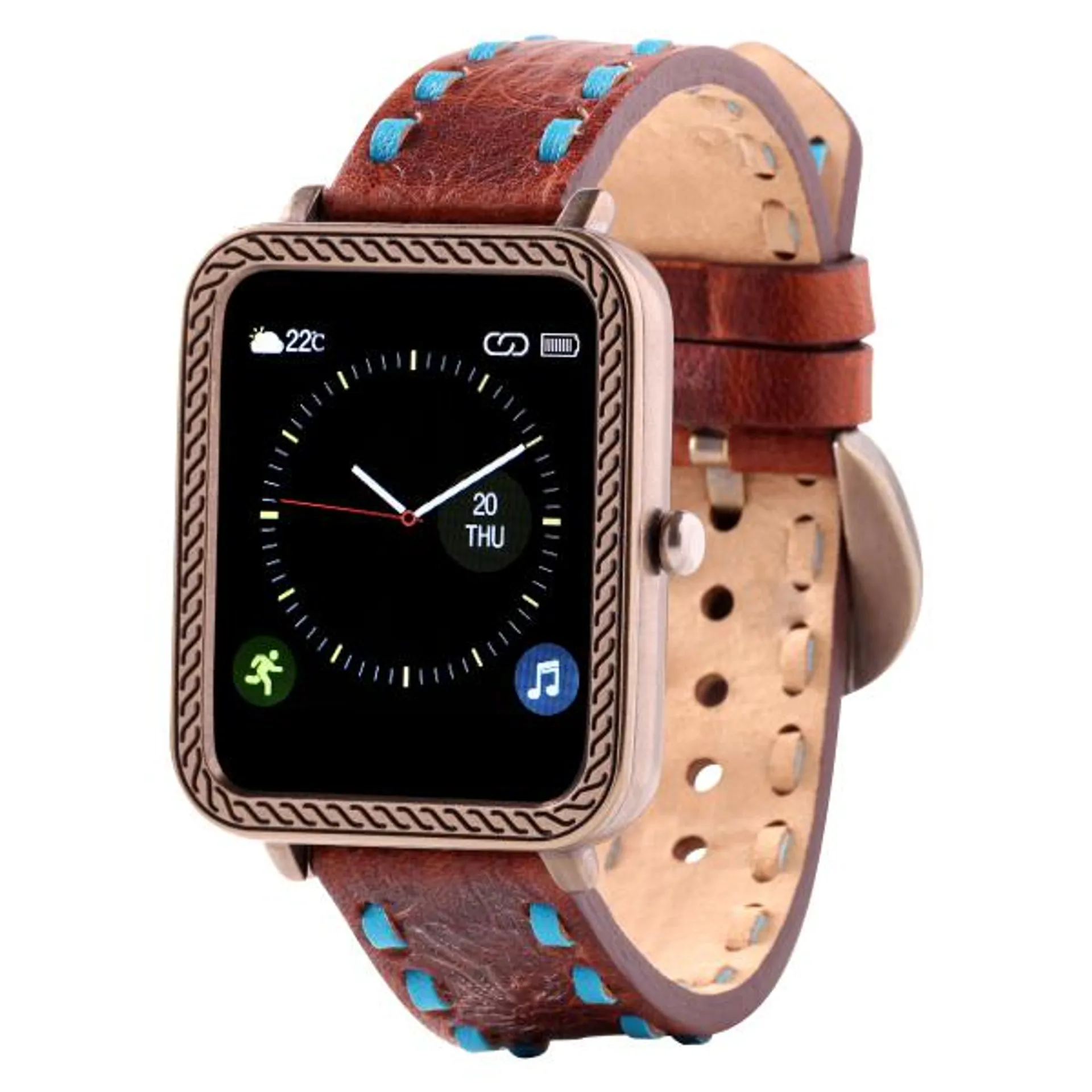 Western Lifestyle Z12 Collection Floral and Rope Design with Turquoise Smart Watch
