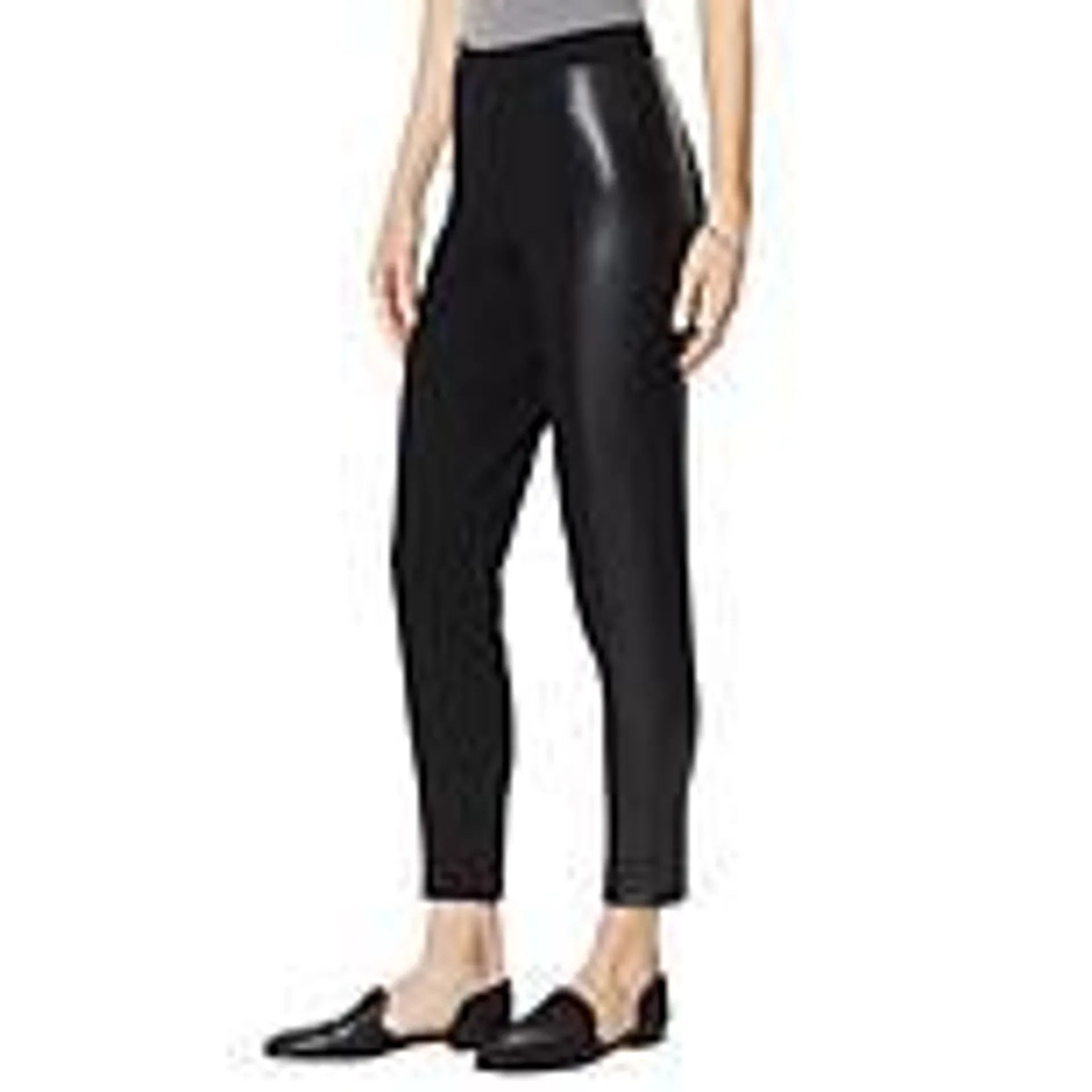 Colleen Lopez Ponte Slim Pant with Faux Leather Panels