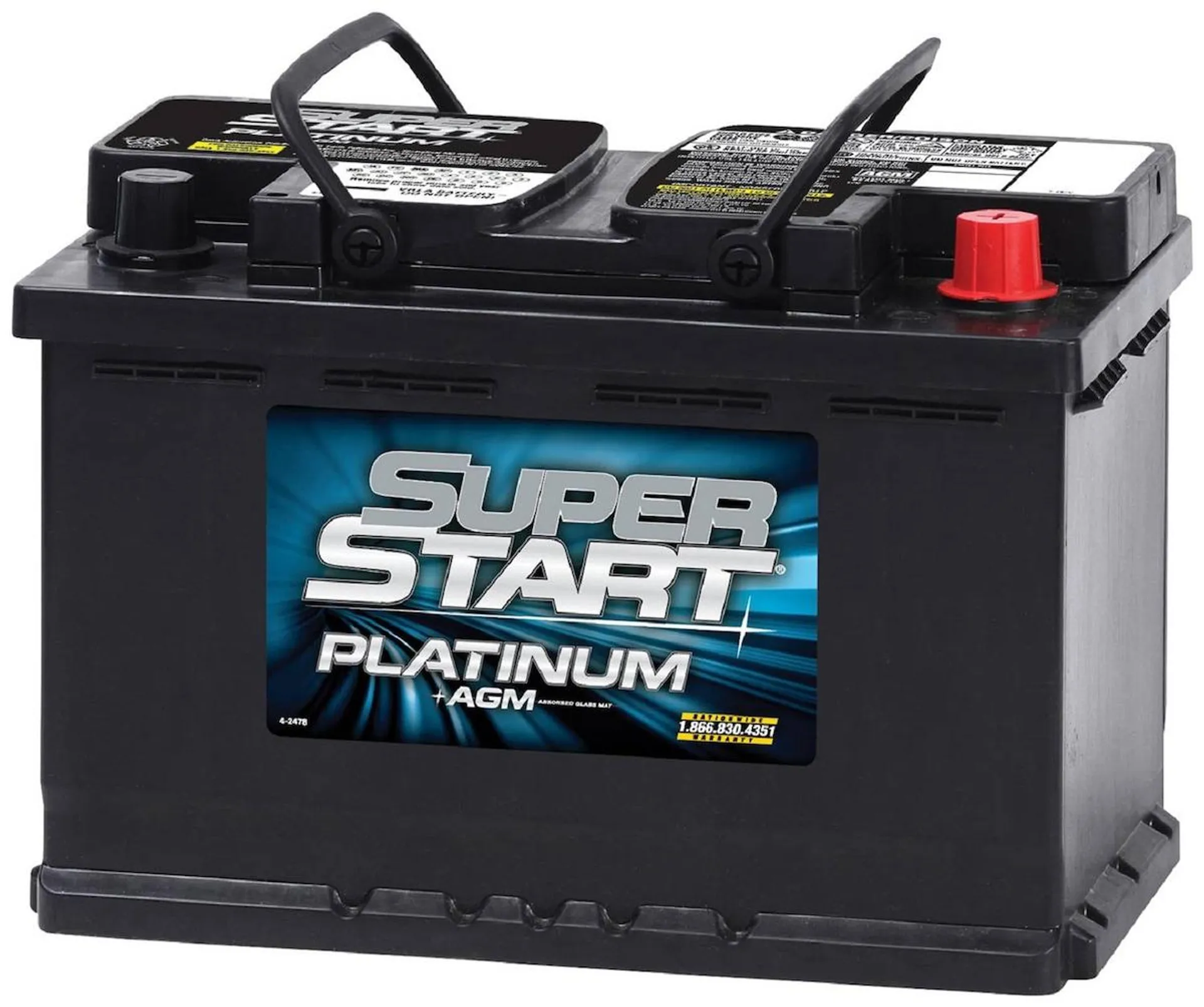 Super Start Platinum AGM Top Post Battery Group Size 48 H6 - 48PLT