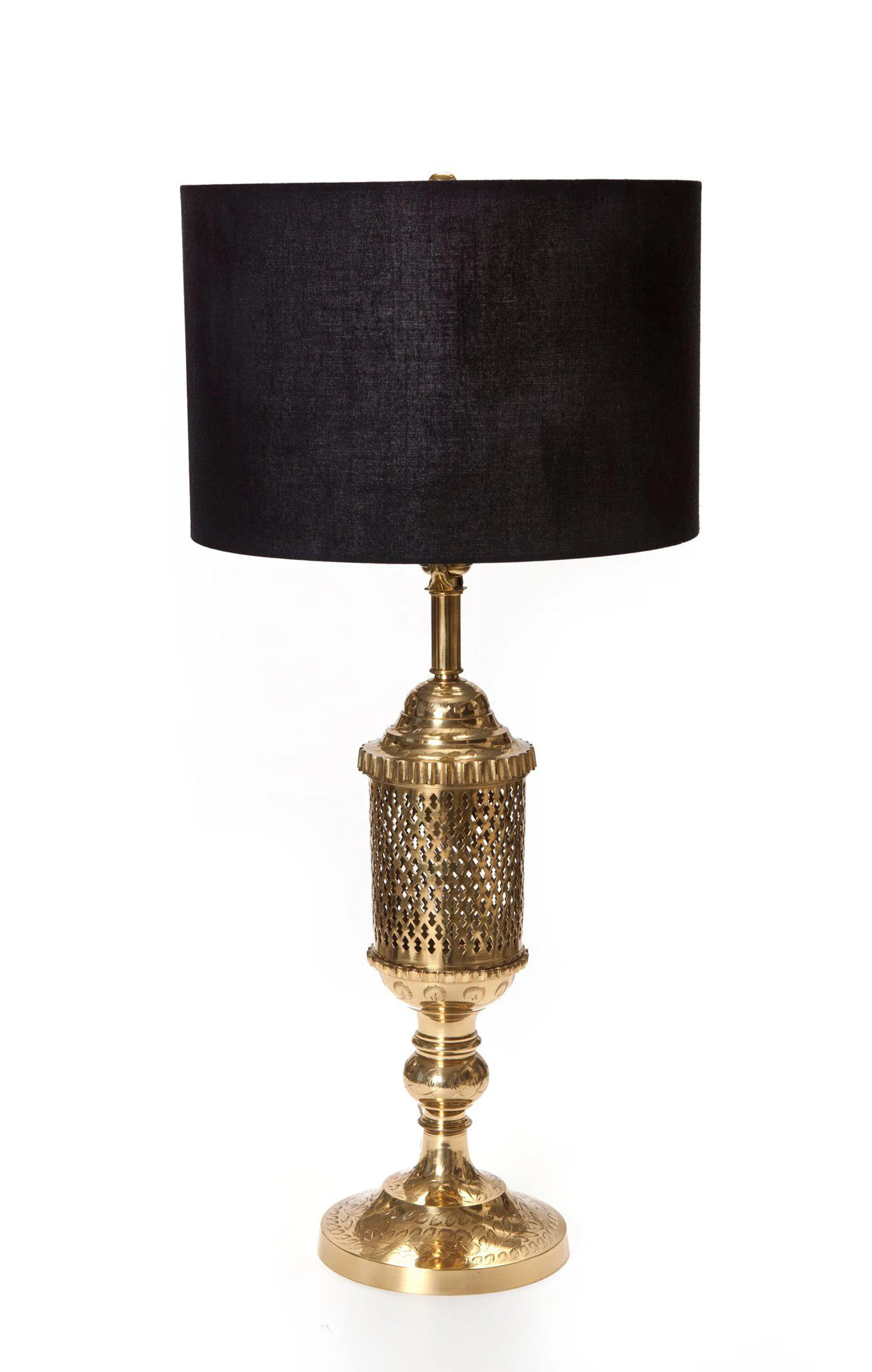 20th Century Anglo-Indian Brass Lamp