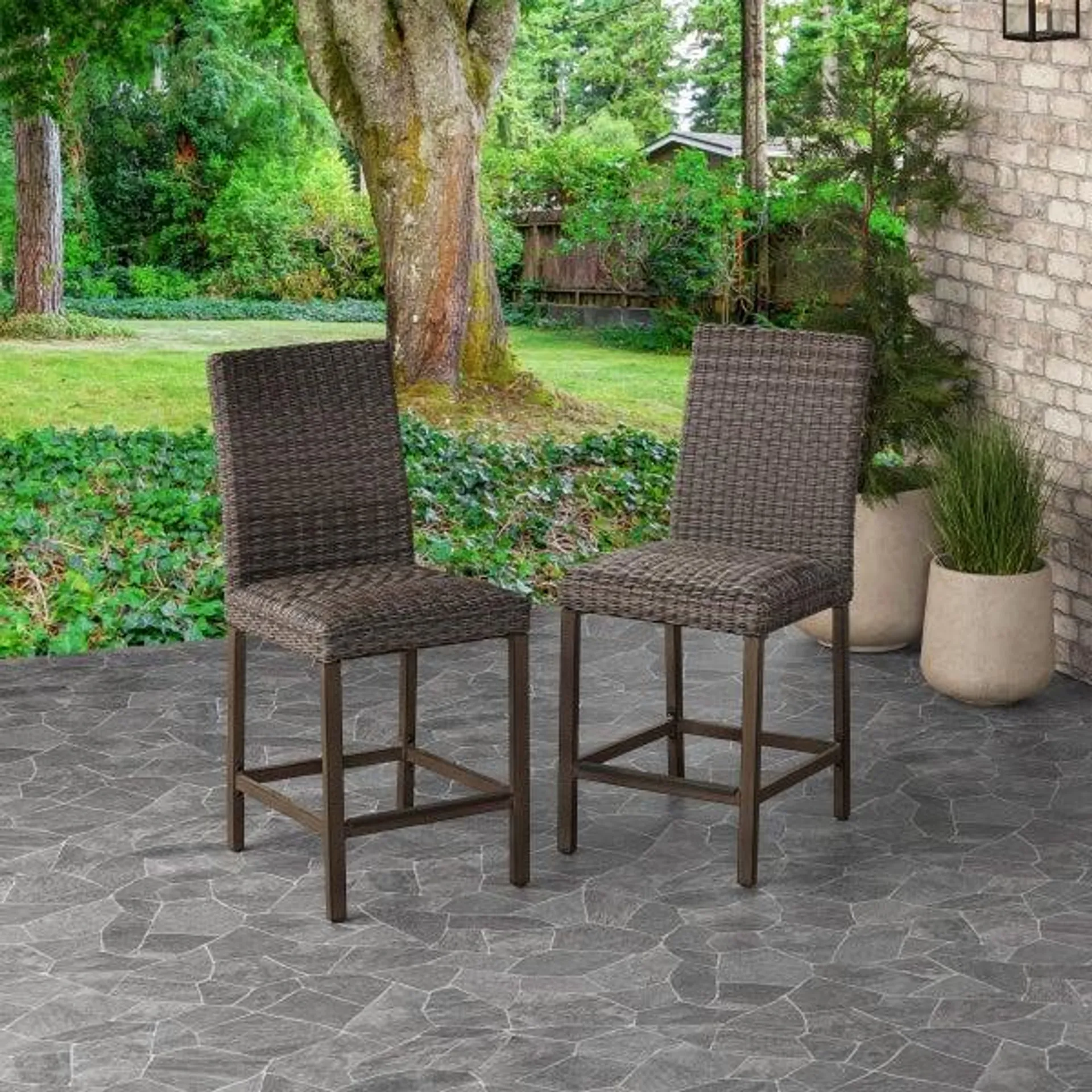 Agio McKinnon 2-pack Outdoor Dining Stools