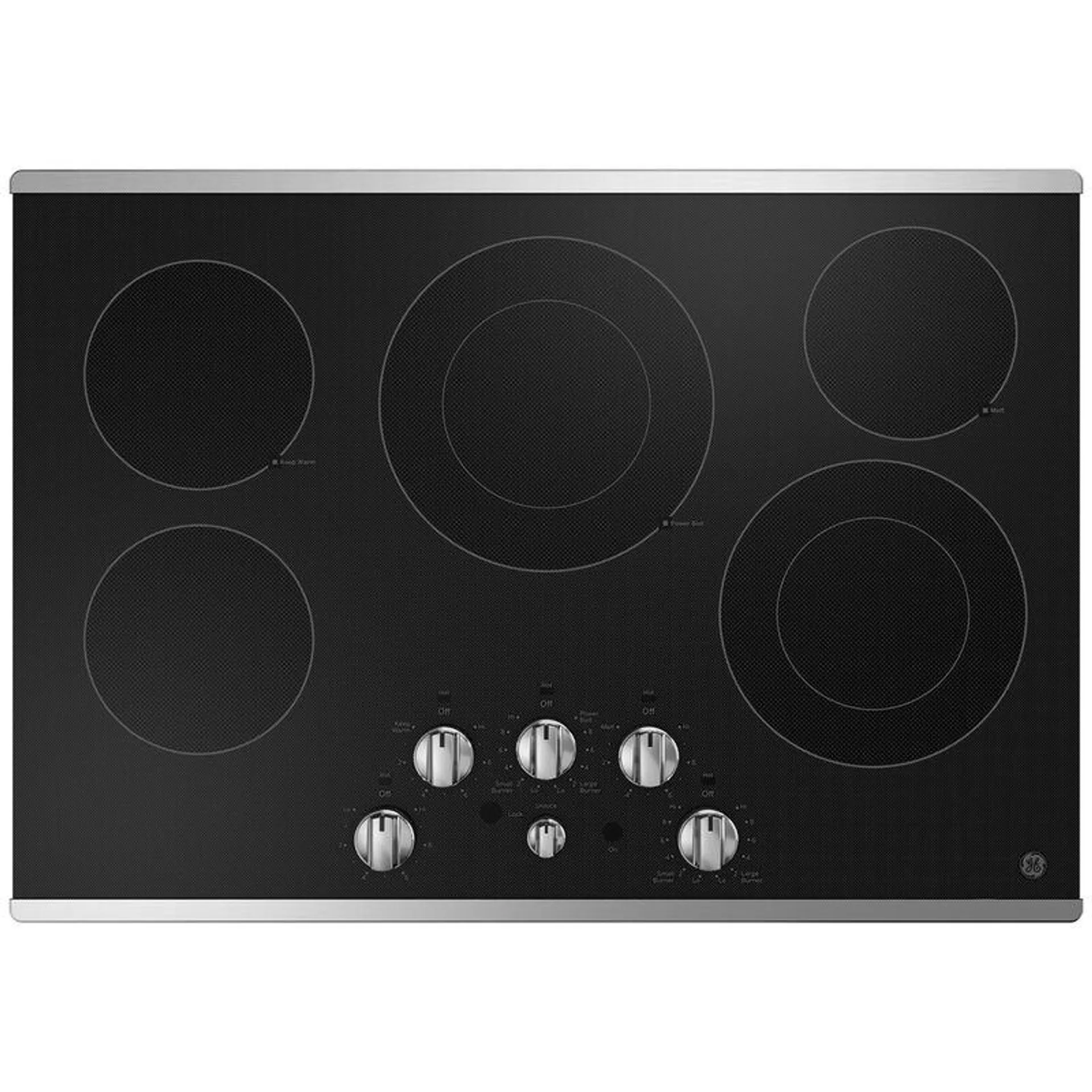 GE 30 in. Electric Cooktop with 5 Smoothtop Burners - Stainless Steel