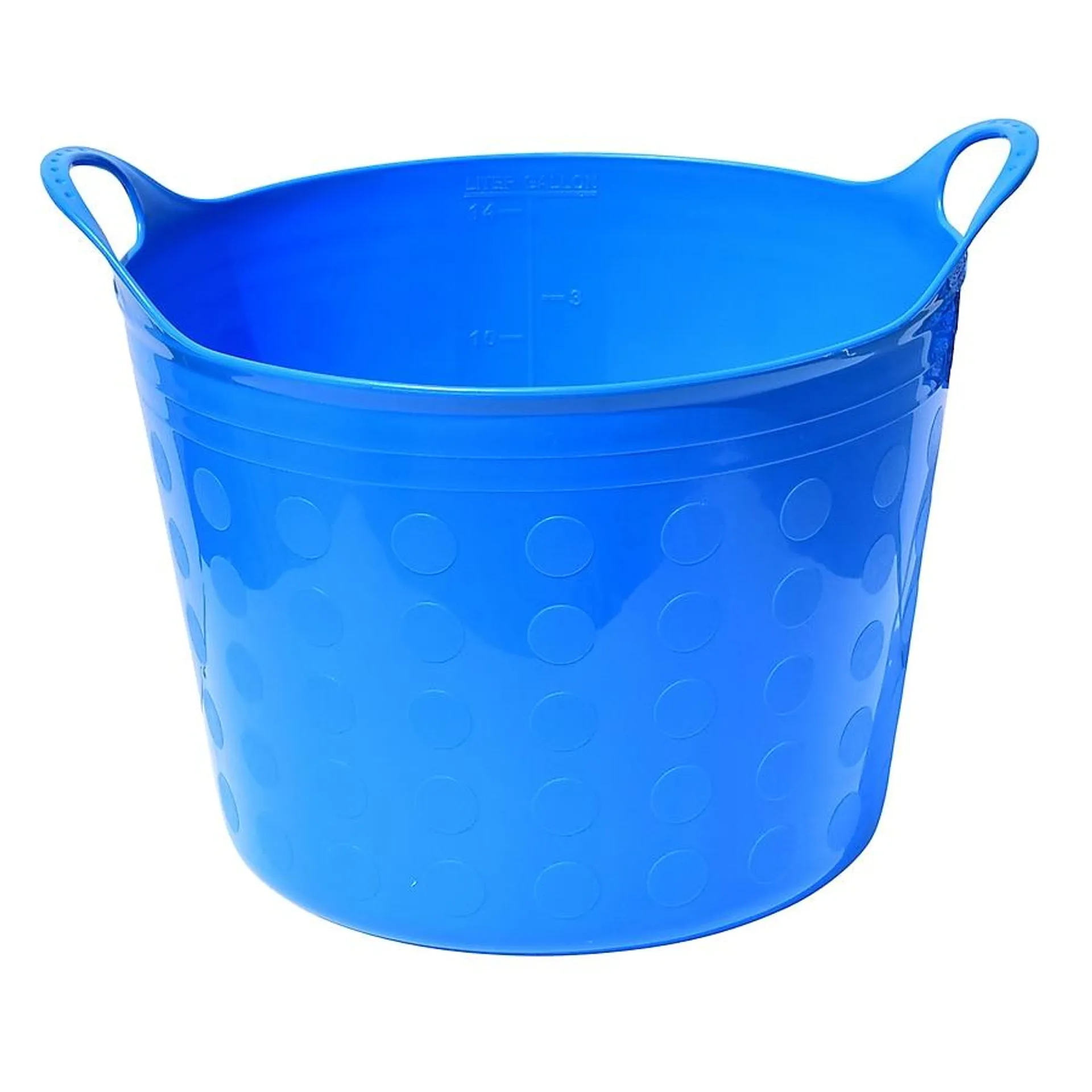 Tuff Stuff Products Flex Tubs ( 22.00-in W x 16.5-in H x 22.00-in D ) Sky Blue whit dot patterns Polyethylene Stackable Tub