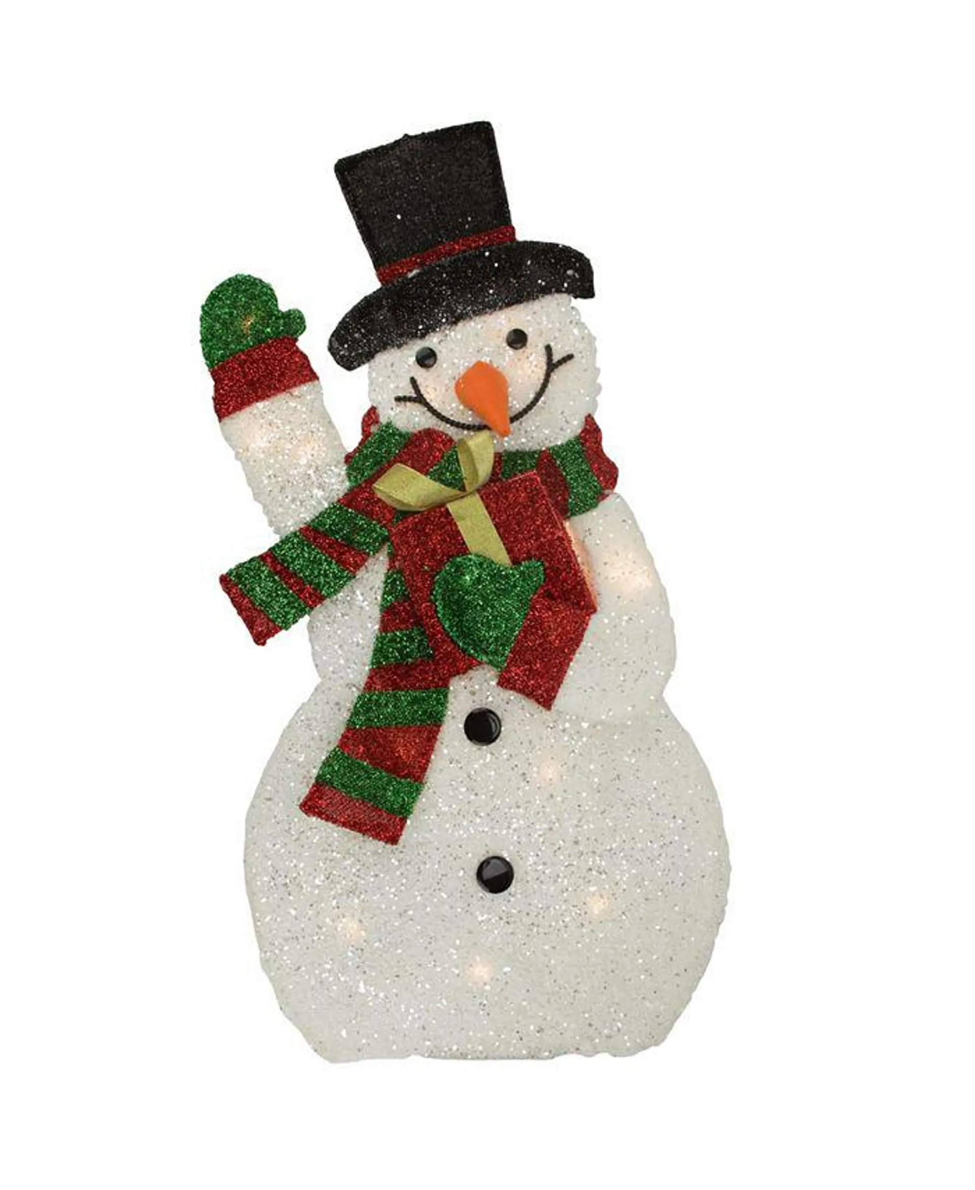 Lighted Waving Snowman Outdoor Christmas Decor