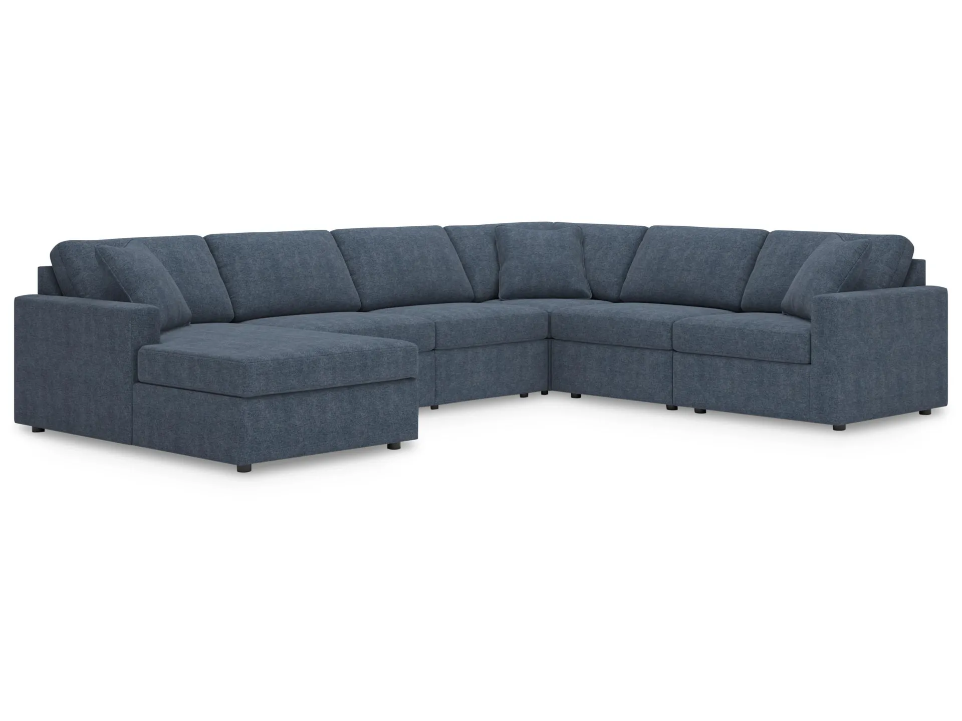 Modmax 6-Piece Modular Performance Fabric Sectional with Chaise